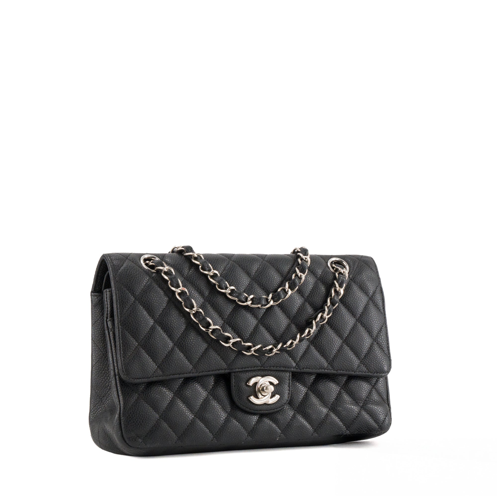 CHANEL - Sac à main Classique/Timeless 11.12 Chanel en cuir caviar noir