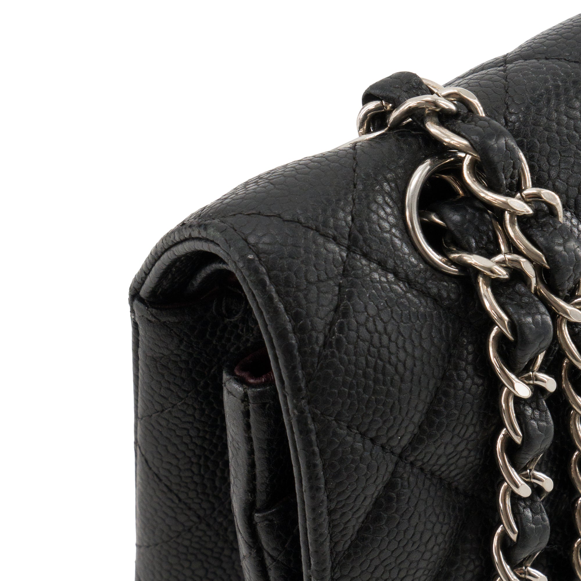 CHANEL - Sac à main Classique/Timeless 11.12 Chanel en cuir caviar noir