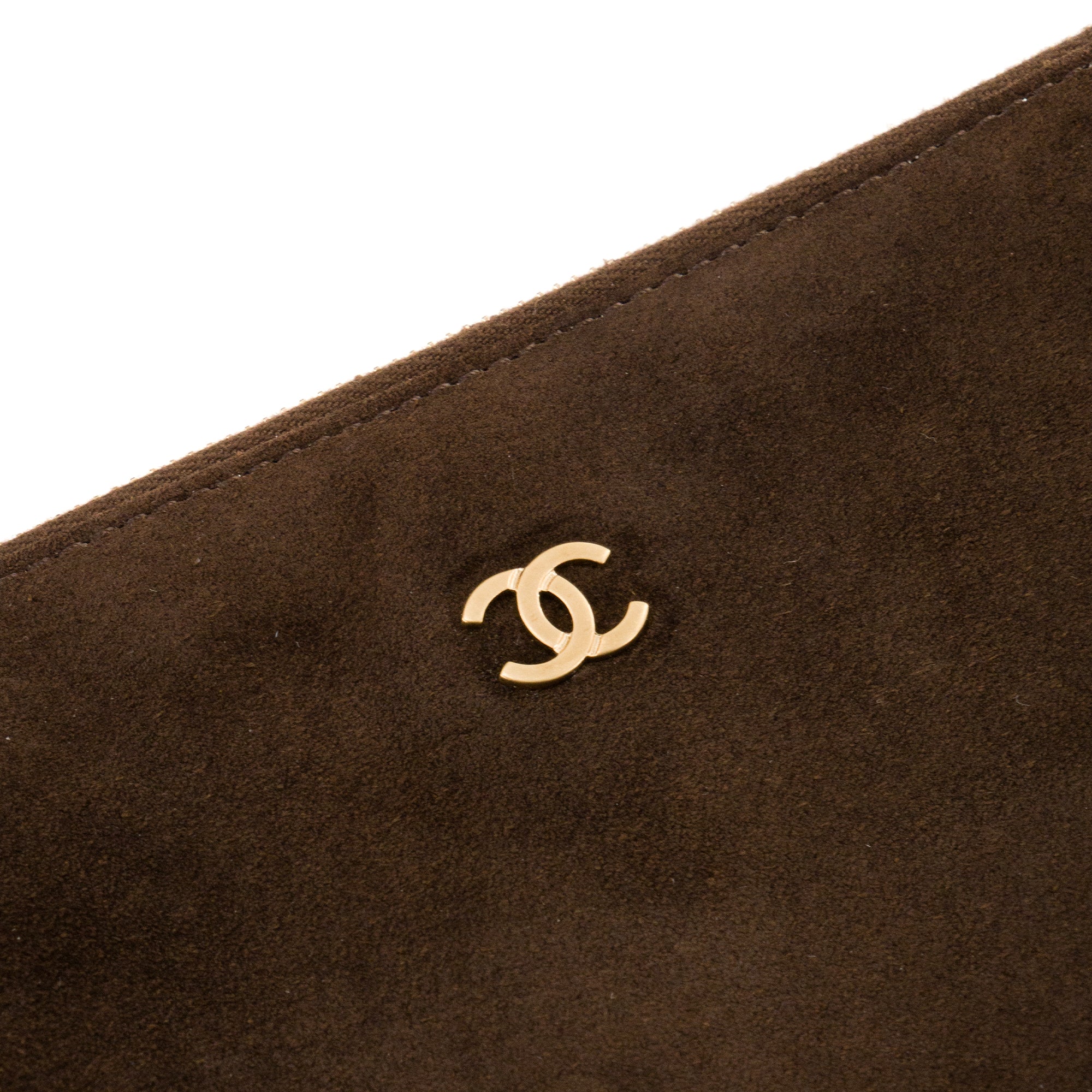 CHANEL - Sac à épaule Chanel 25 Large en daim marron