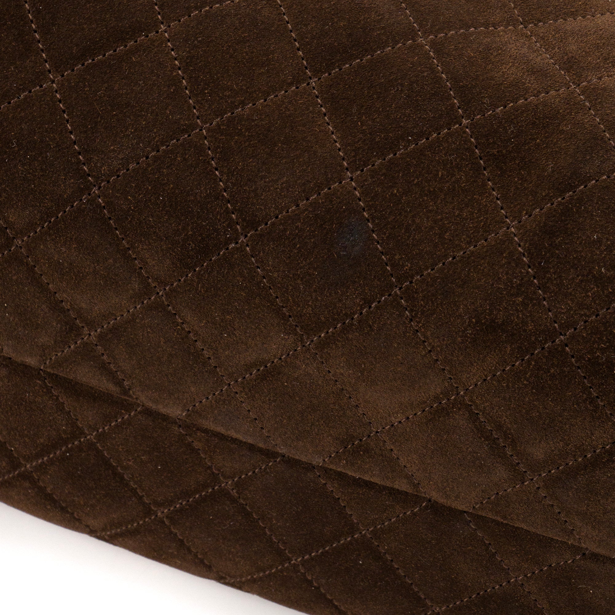 CHANEL - Sac à épaule Chanel 25 Large en daim marron