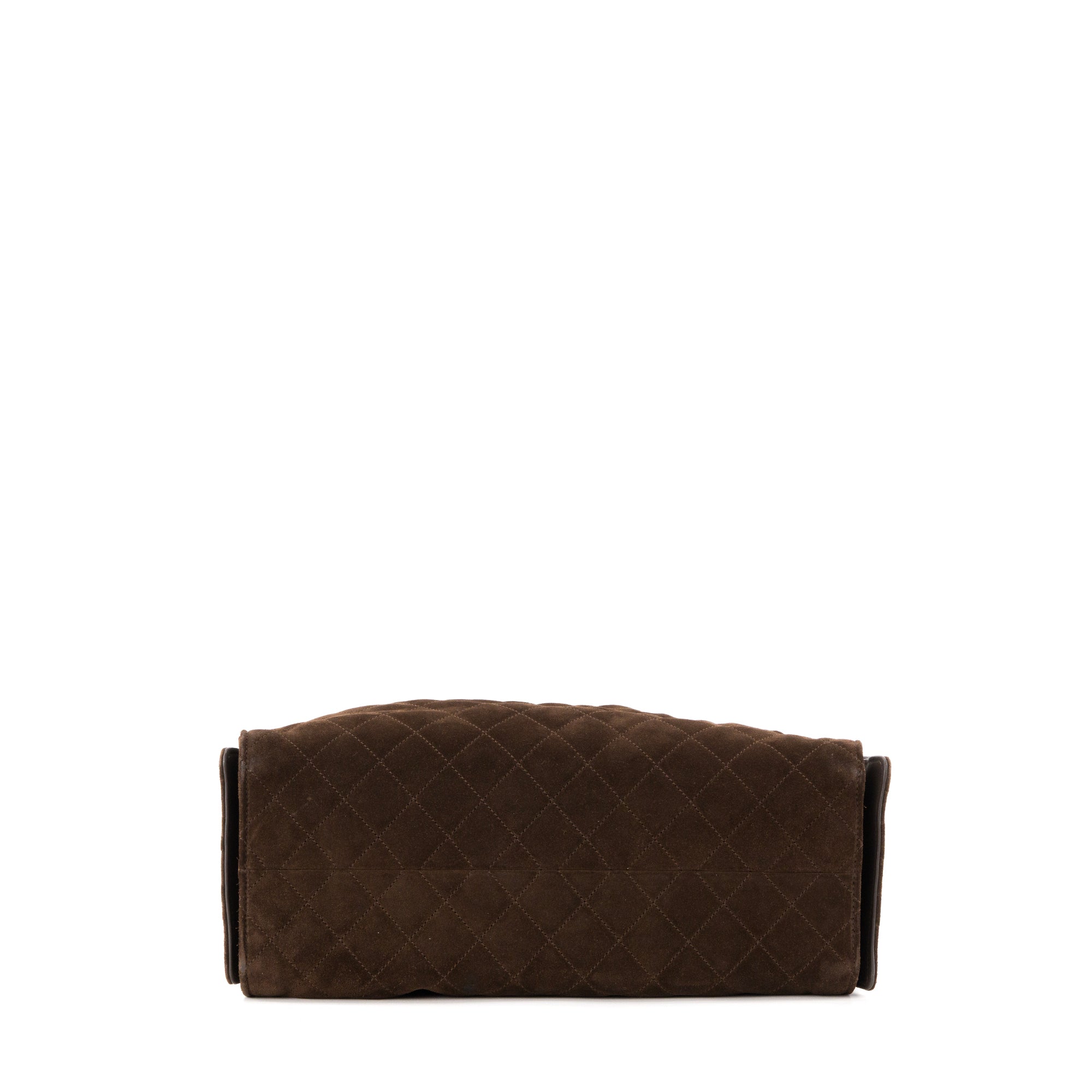 CHANEL - Sac à épaule Chanel 25 Large en daim marron