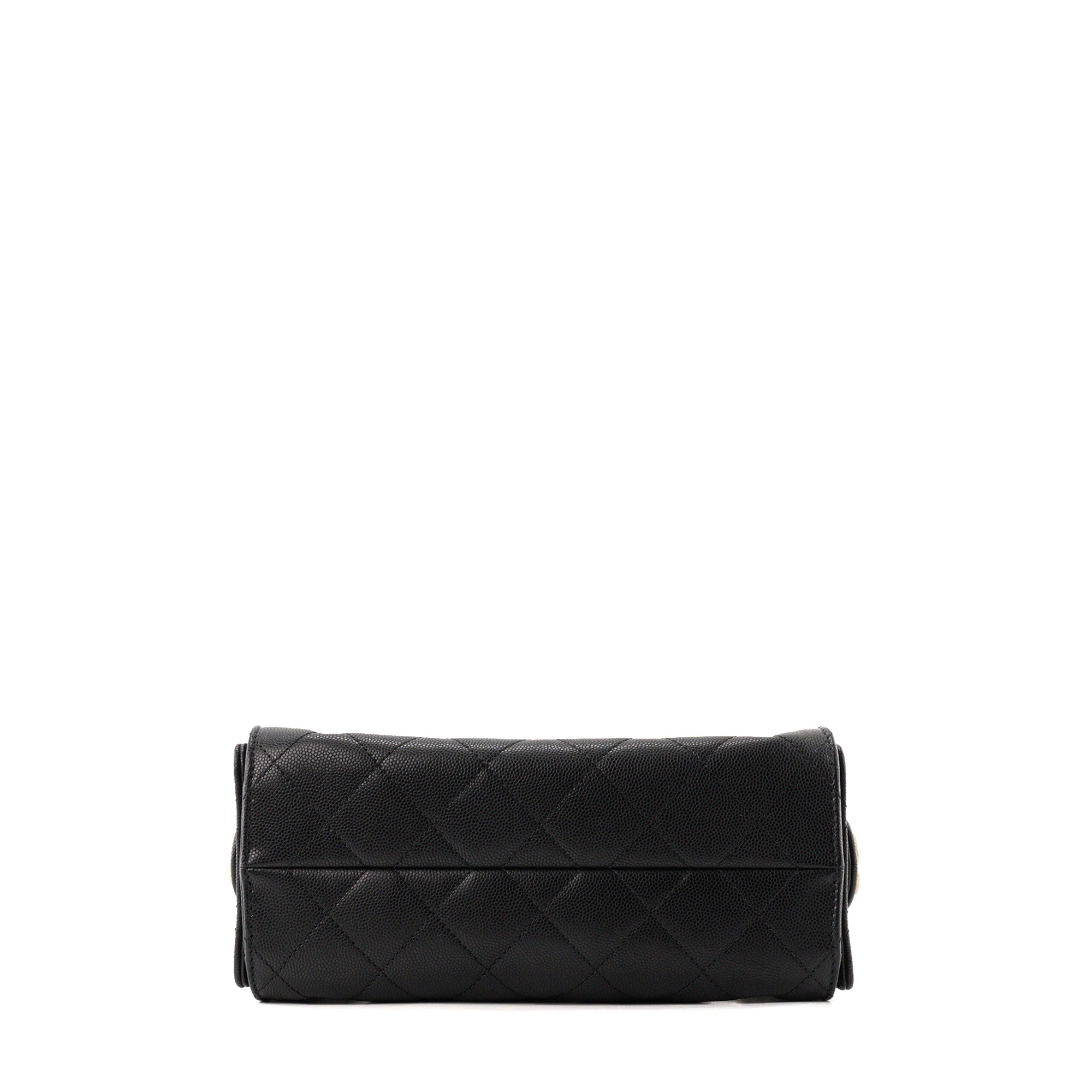 CHANEL - Sac à épaule 25 mini Chanel en cuir caviar noir