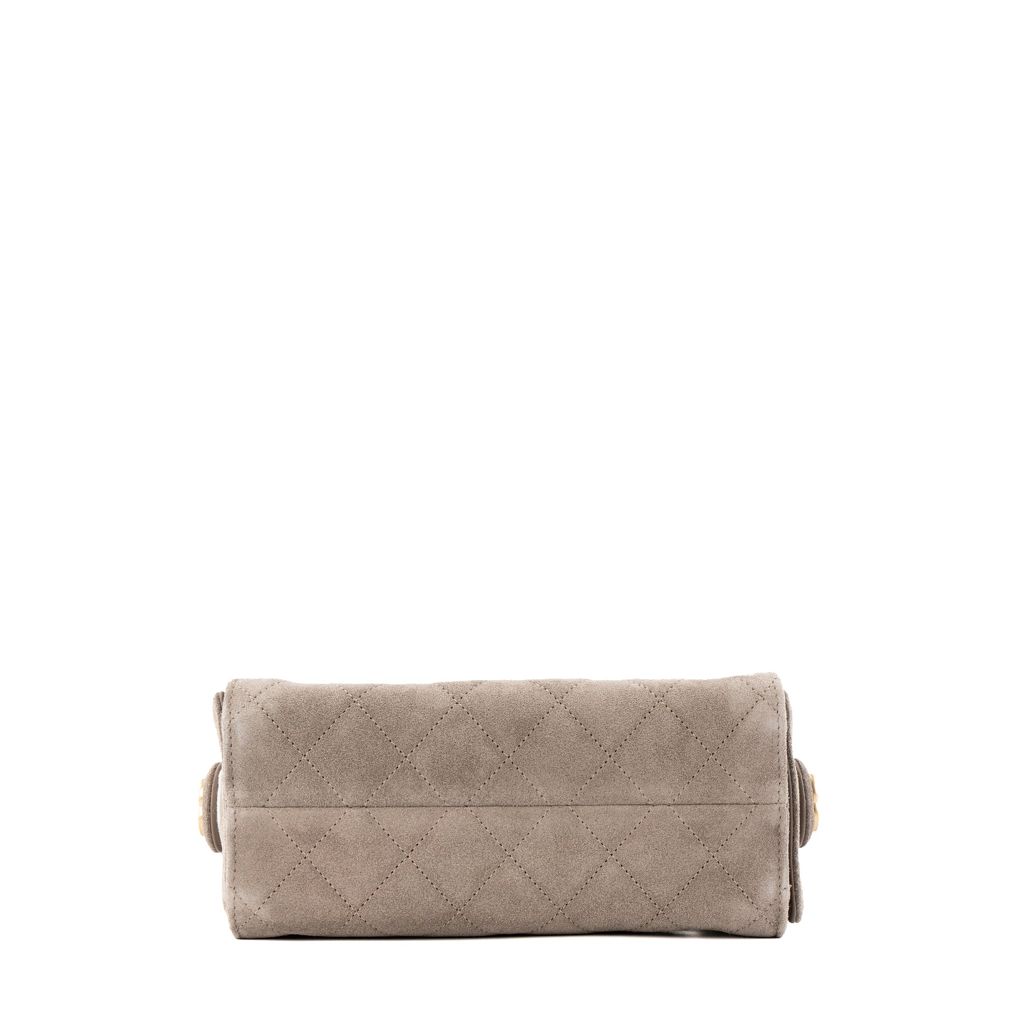 CHANEL - Sac à épaule Chanel 25 mini en daim gris