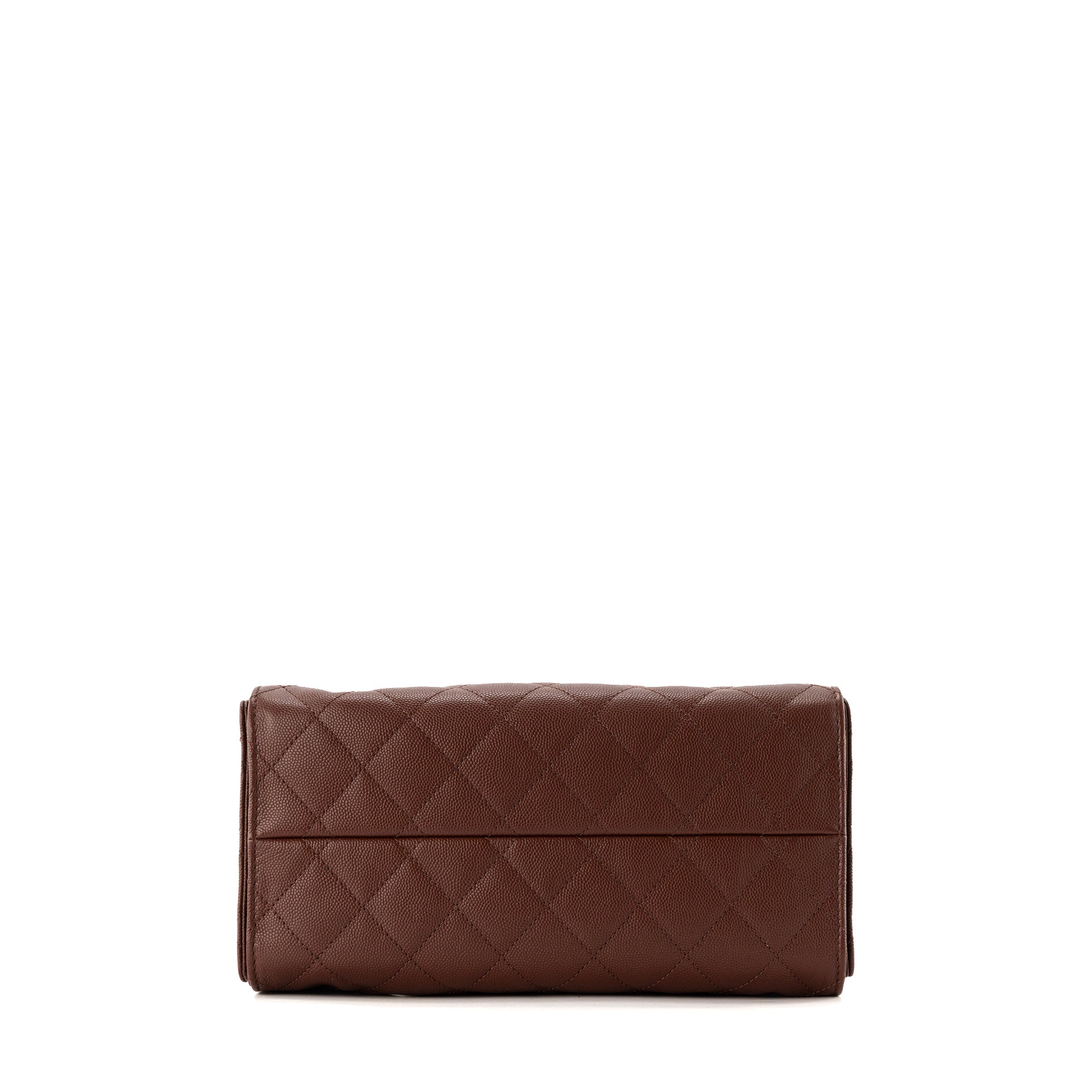 CHANEL - Sac à épaule Chanel 25 Small en cuir caviar marron