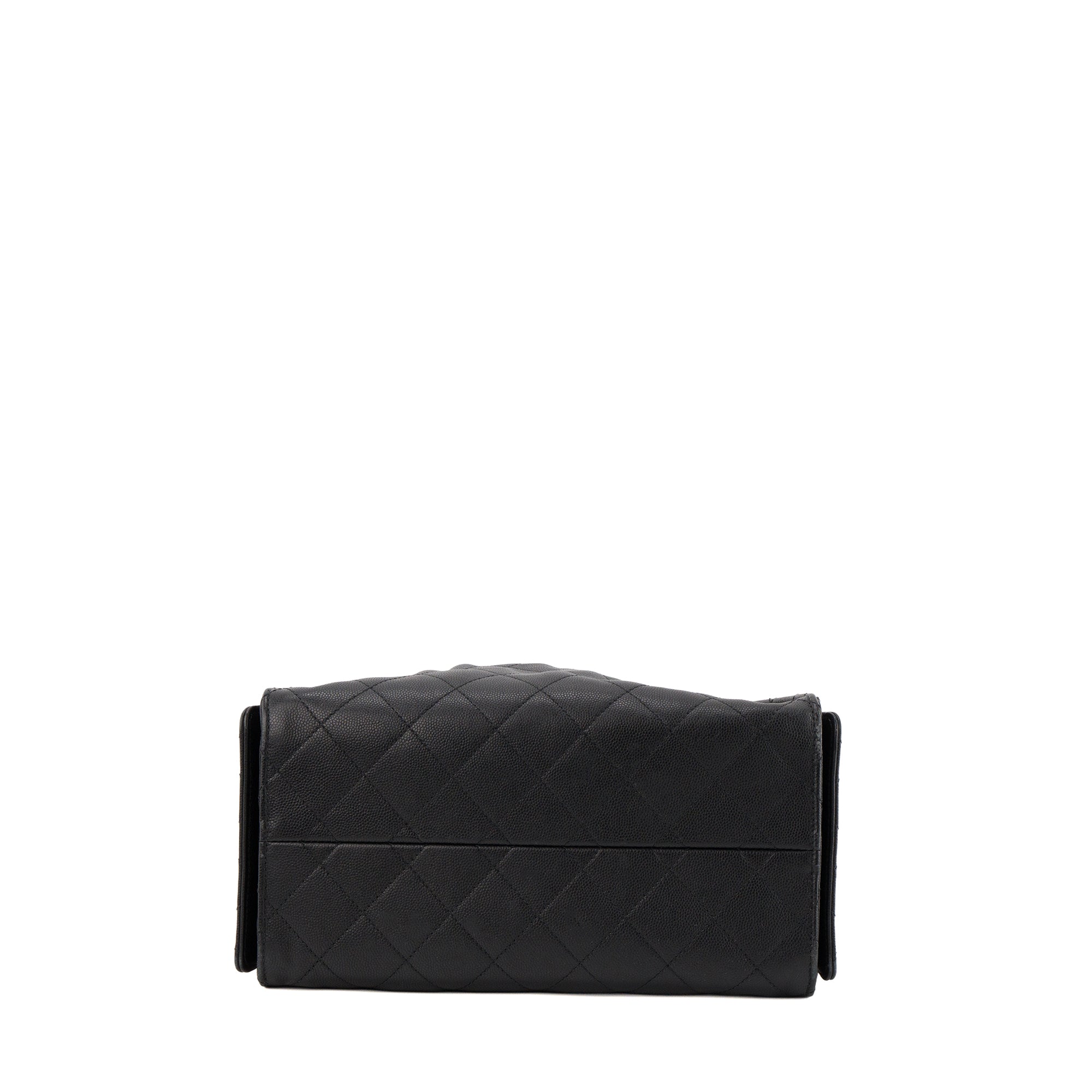 CHANEL - Sac à épaule Chanel 25 small en cuir caviar noir