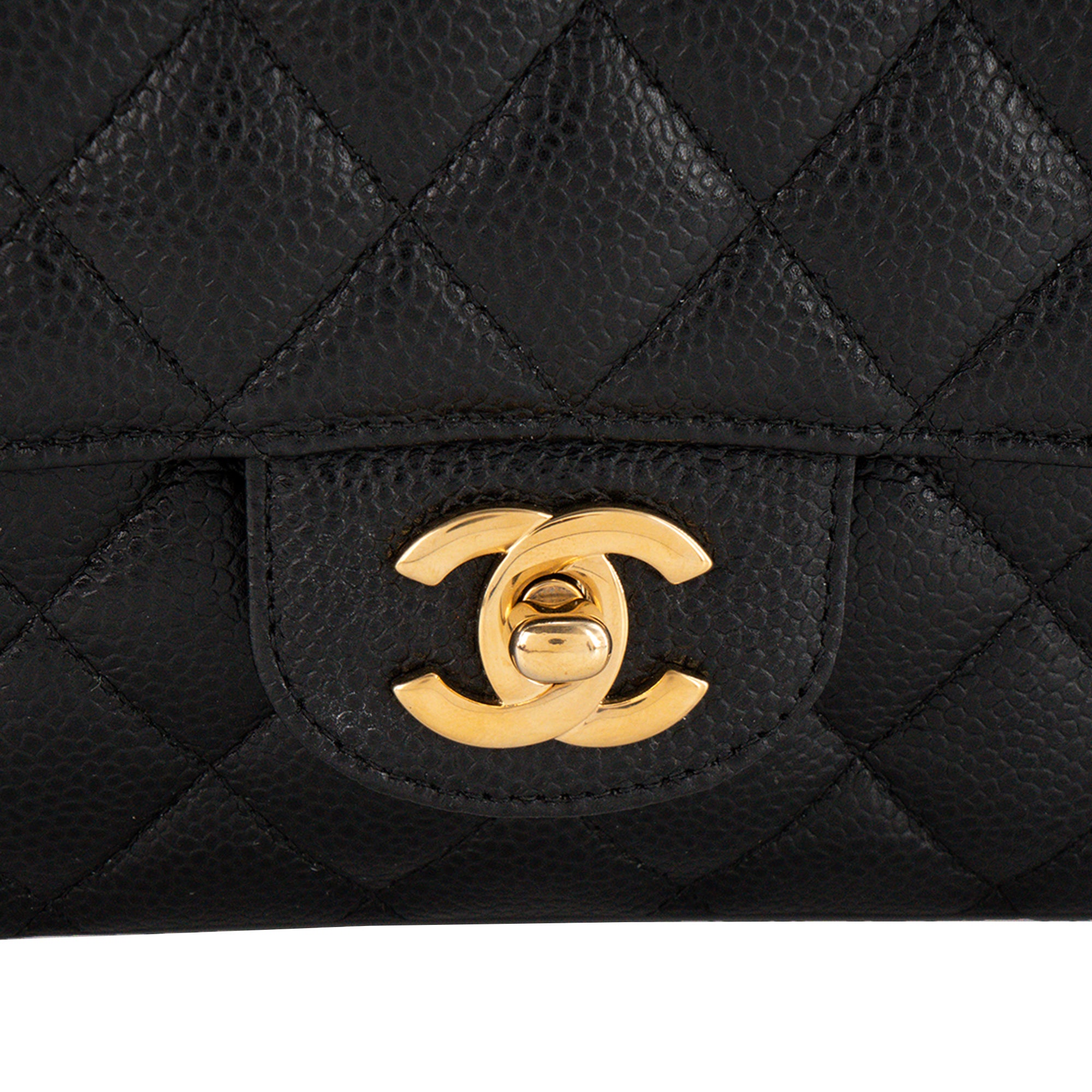 CHANEL - Sac à épaule Classique/Timeless 11.12 Chanel en cuir caviar noir