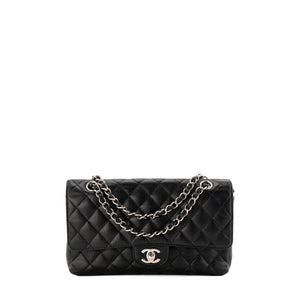 CHANEL - Sac à épaule Classique/Timeless 11.12 Chanel en cuir caviar noir