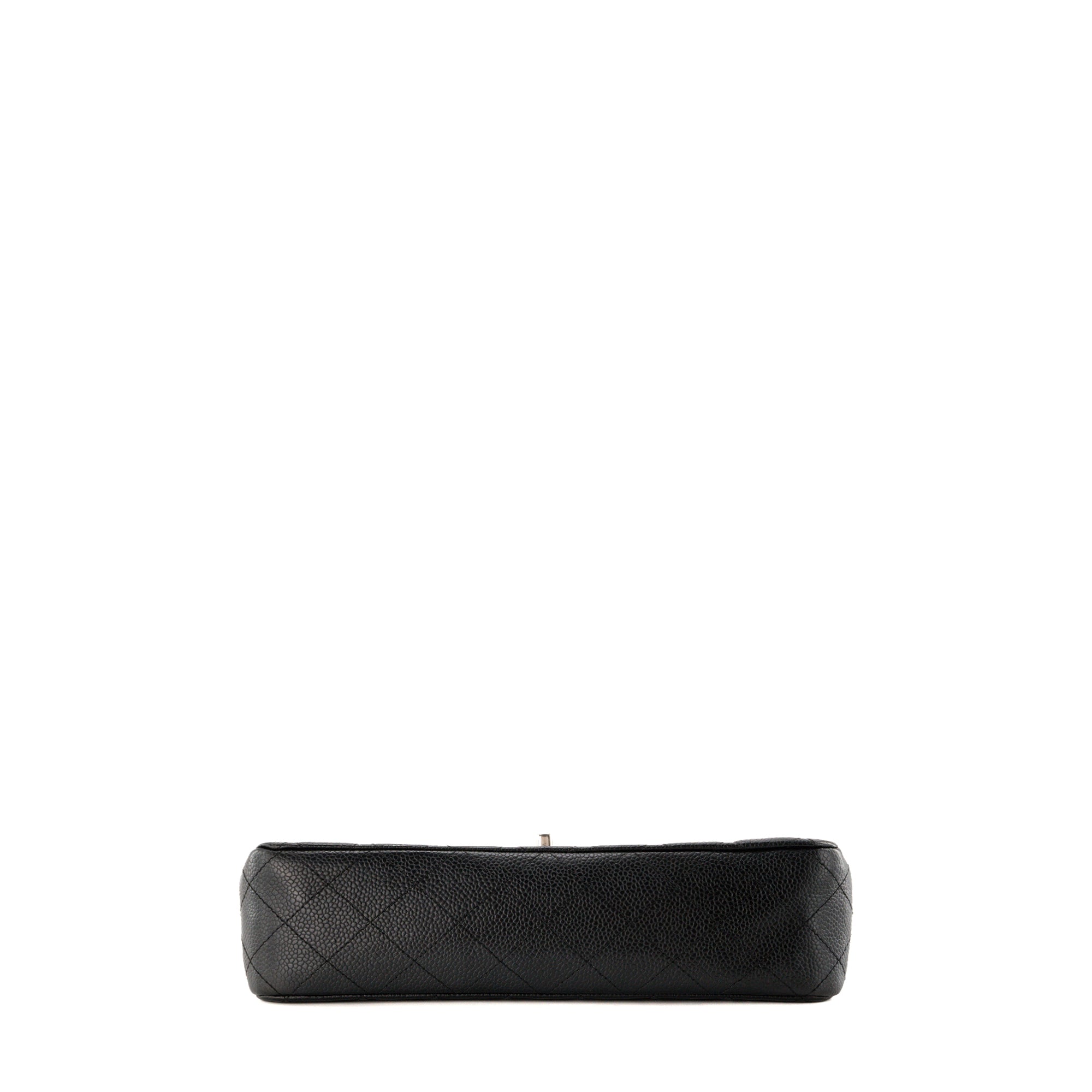 CHANEL - Sac à épaule Classique/Timeless 11.12 Chanel en cuir caviar noir