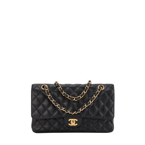 CHANEL - Sac à épaule Classique/Timeless 11.12 Chanel en cuir caviar noir