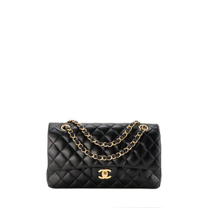 CHANEL - Sac à épaule Classique/Timeless 11.12 Chanel en cuir lisse noir