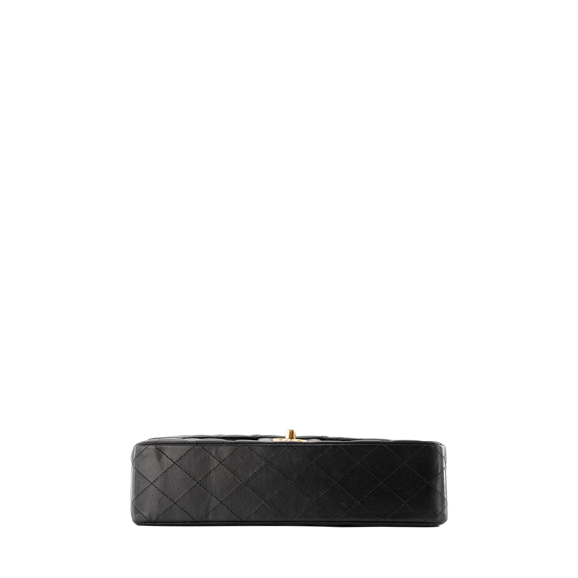 CHANEL - Sac à épaule Classique/Timeless 11.12 Chanel en cuir lisse noir