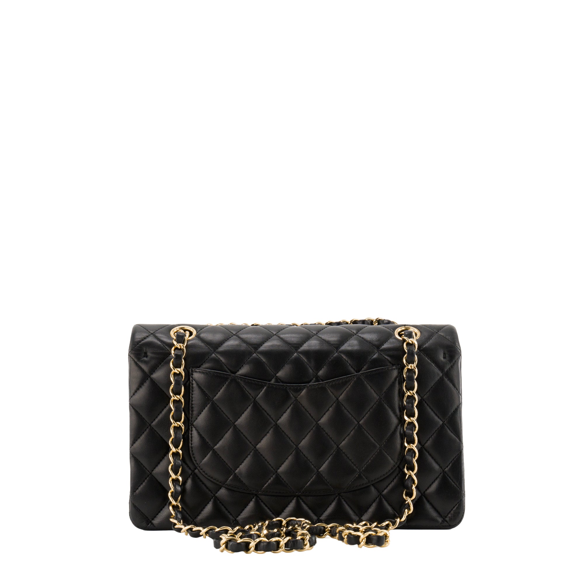 CHANEL - Sac à épaule Classique/Timeless 11.12 Chanel en cuir lisse noir