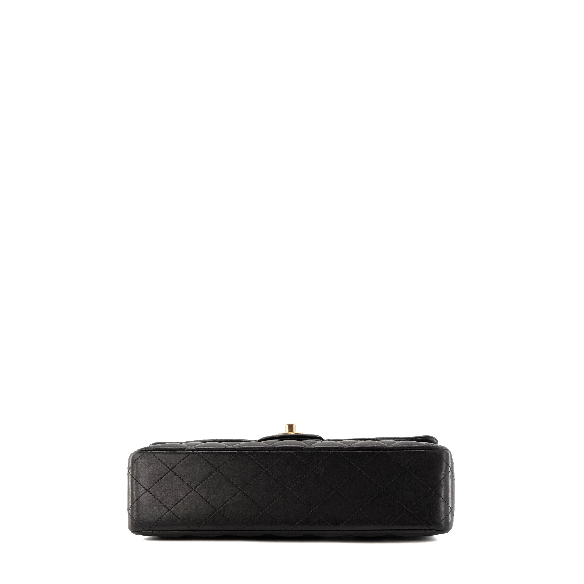 CHANEL - Sac à épaule Classique/Timeless 11.12 Chanel en cuir lisse noir