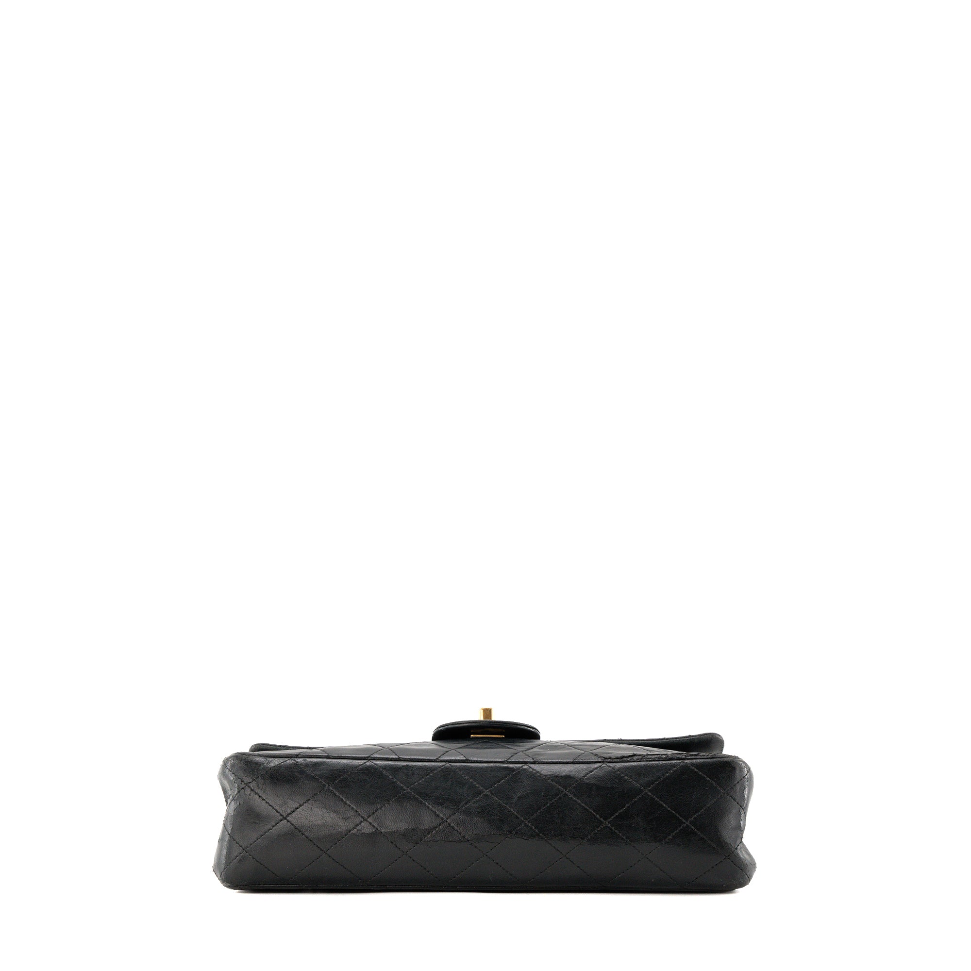 CHANEL - Sac à épaule Classique/Timeless 11.12 Chanel en cuir lisse noir vintage