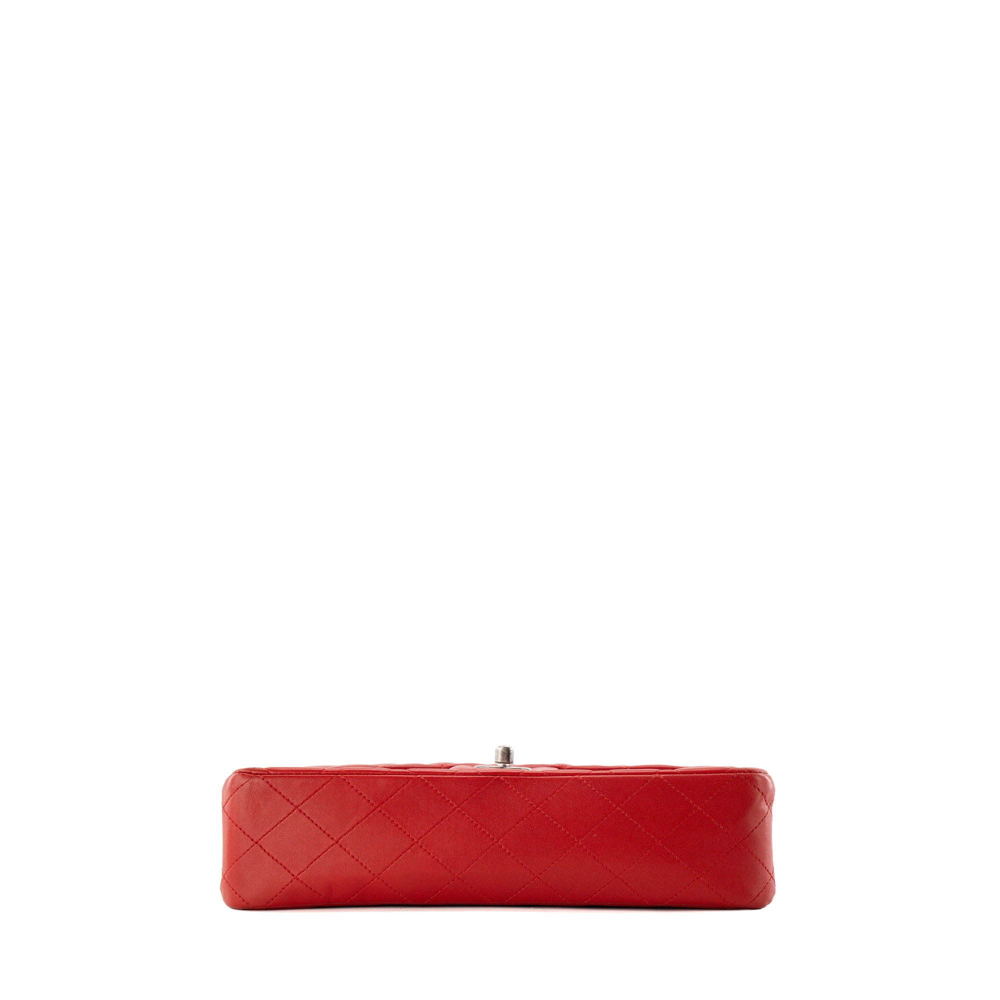 CHANEL - Sac à épaule Classique/Timeless 11.12 Chanel en cuir lisse rouge