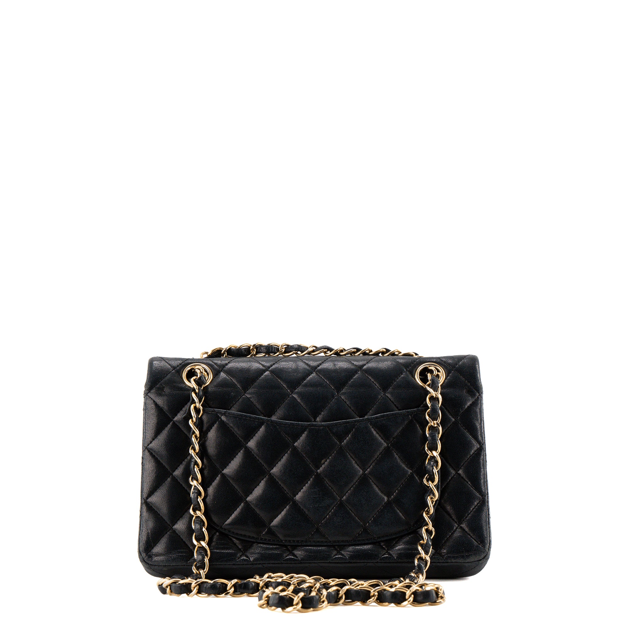 CHANEL - Sac à épaule Classique/Timeless 11.13 small Chanel en cuir lisse noir
