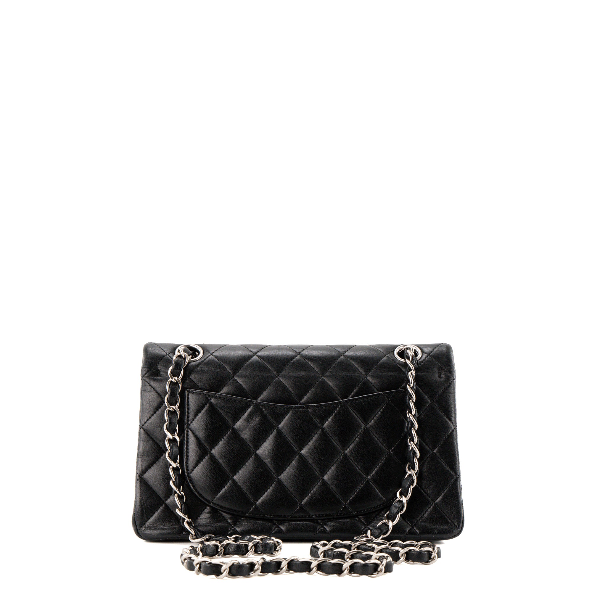 CHANEL - Sac à épaule Classique/Timeless 11.13 Small Chanel en cuir lisse noir