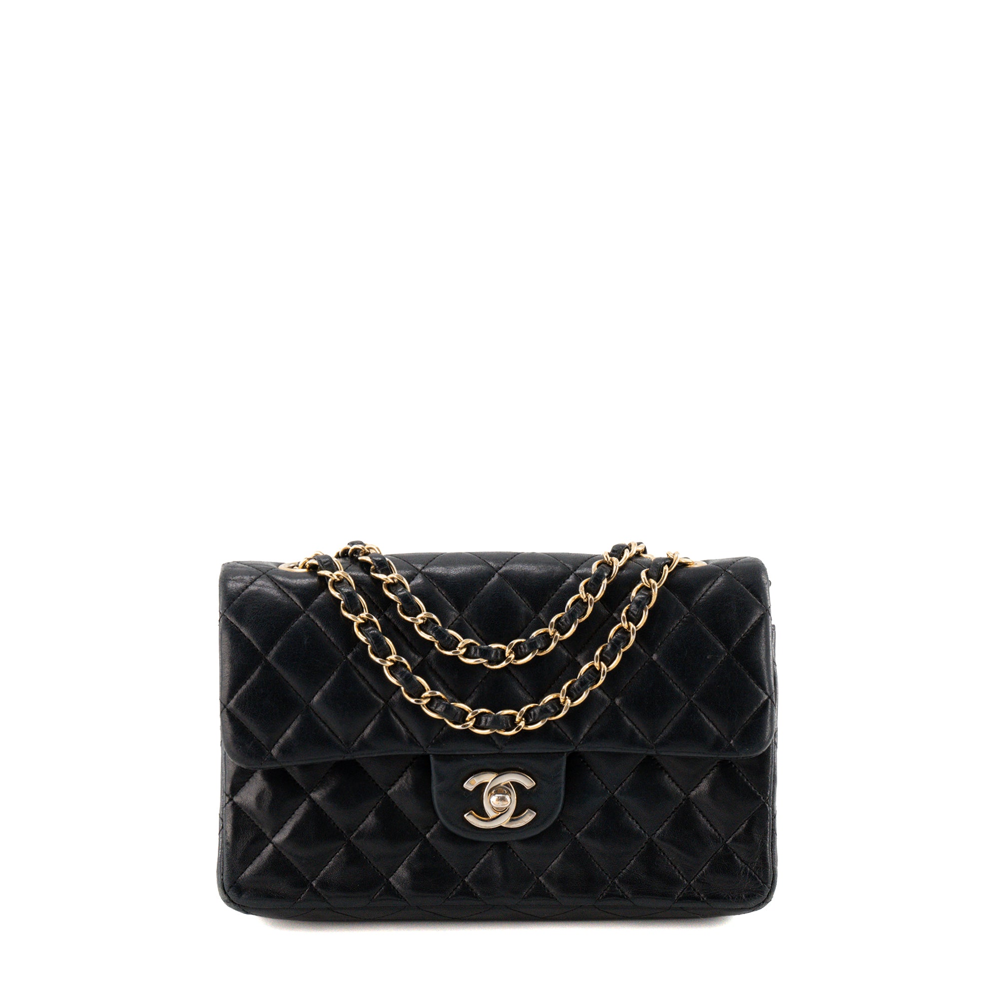 CHANEL - Sac à épaule Classique/Timeless 11.13 small Chanel en cuir lisse noir