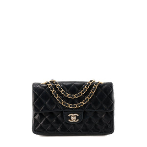 CHANEL - Sac à épaule Classique/Timeless 11.13 small Chanel en cuir lisse noir
