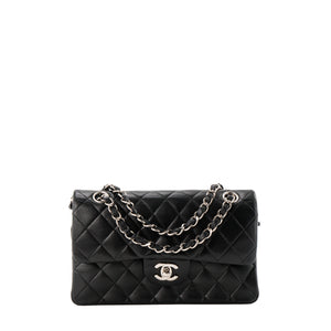 CHANEL - Sac à épaule Classique/Timeless 11.13 Small Chanel en cuir lisse noir