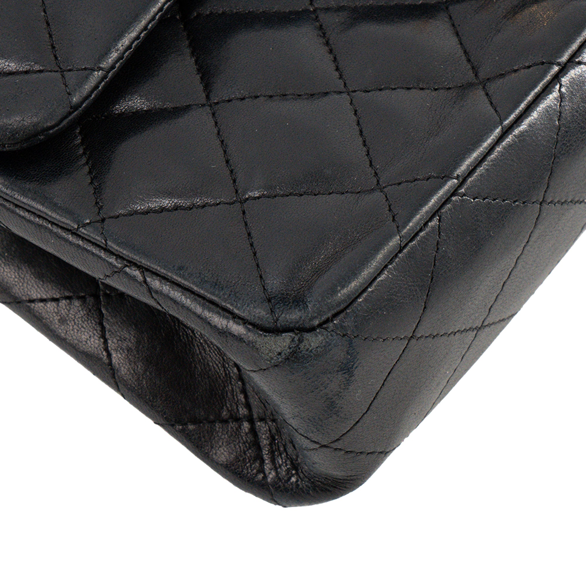 CHANEL - Sac à épaule Classique/Timeless 11.13 small Chanel en cuir lisse noir