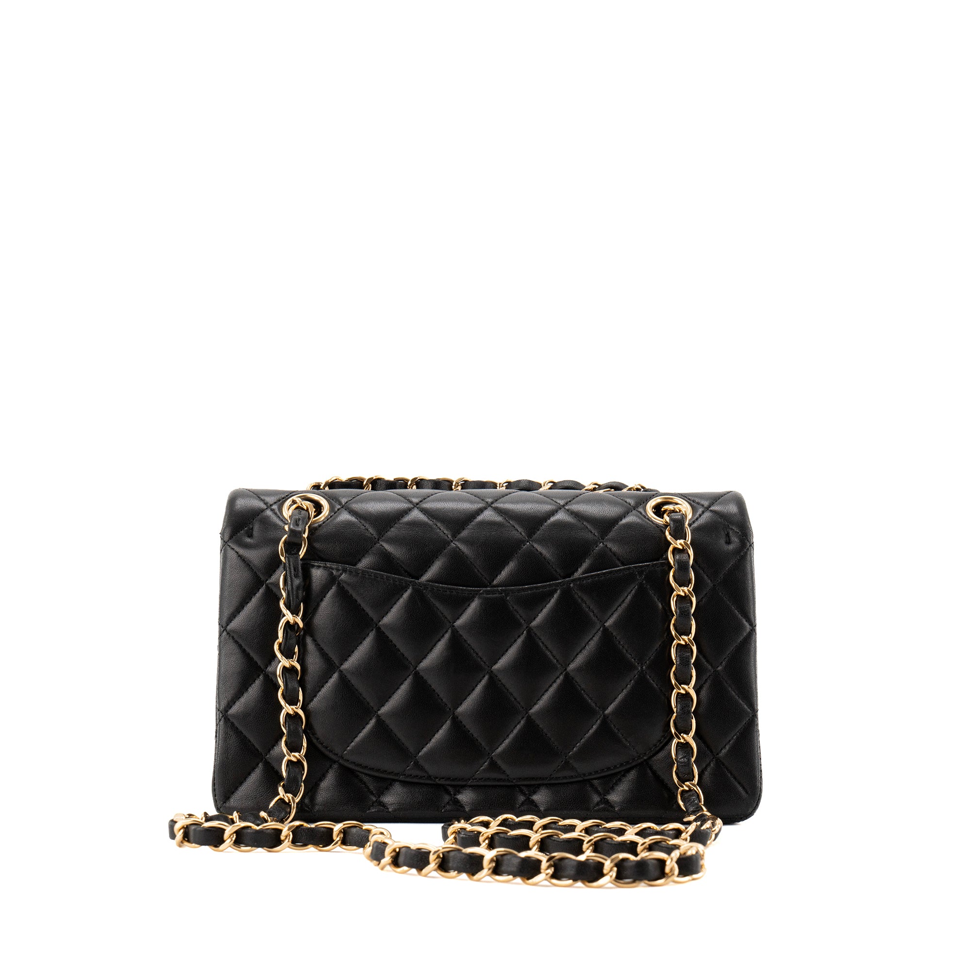 CHANEL - Sac à épaule Classique/Timeless 11.13 Chanel en cuir lisse noir