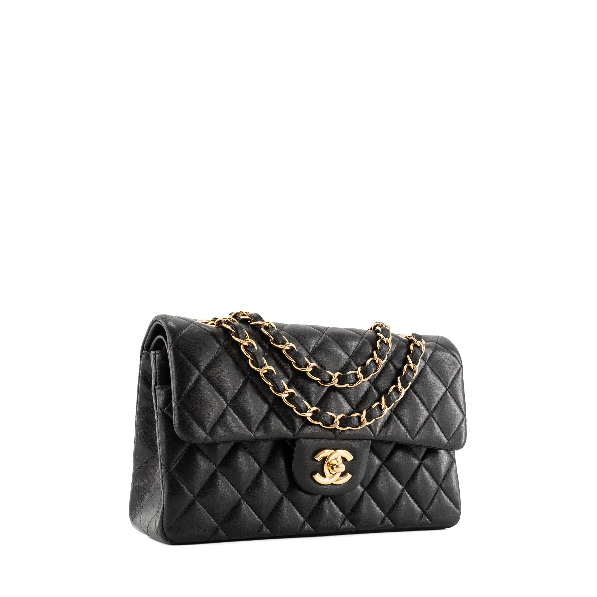 CHANEL - Sac à épaule Classique/Timeless 11.13 Chanel en cuir lisse noir