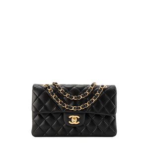 CHANEL - Sac à épaule Classique/Timeless 11.13 Chanel en cuir lisse noir
