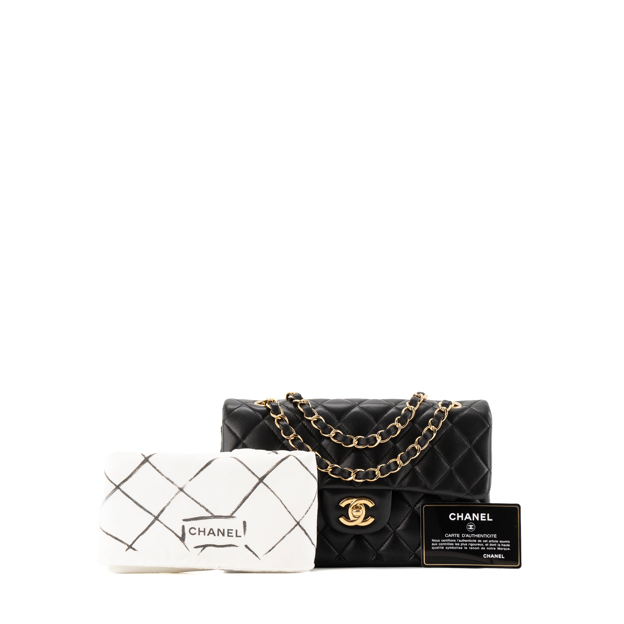 CHANEL - Sac à épaule Classique/Timeless 11.13 Chanel en cuir lisse noir