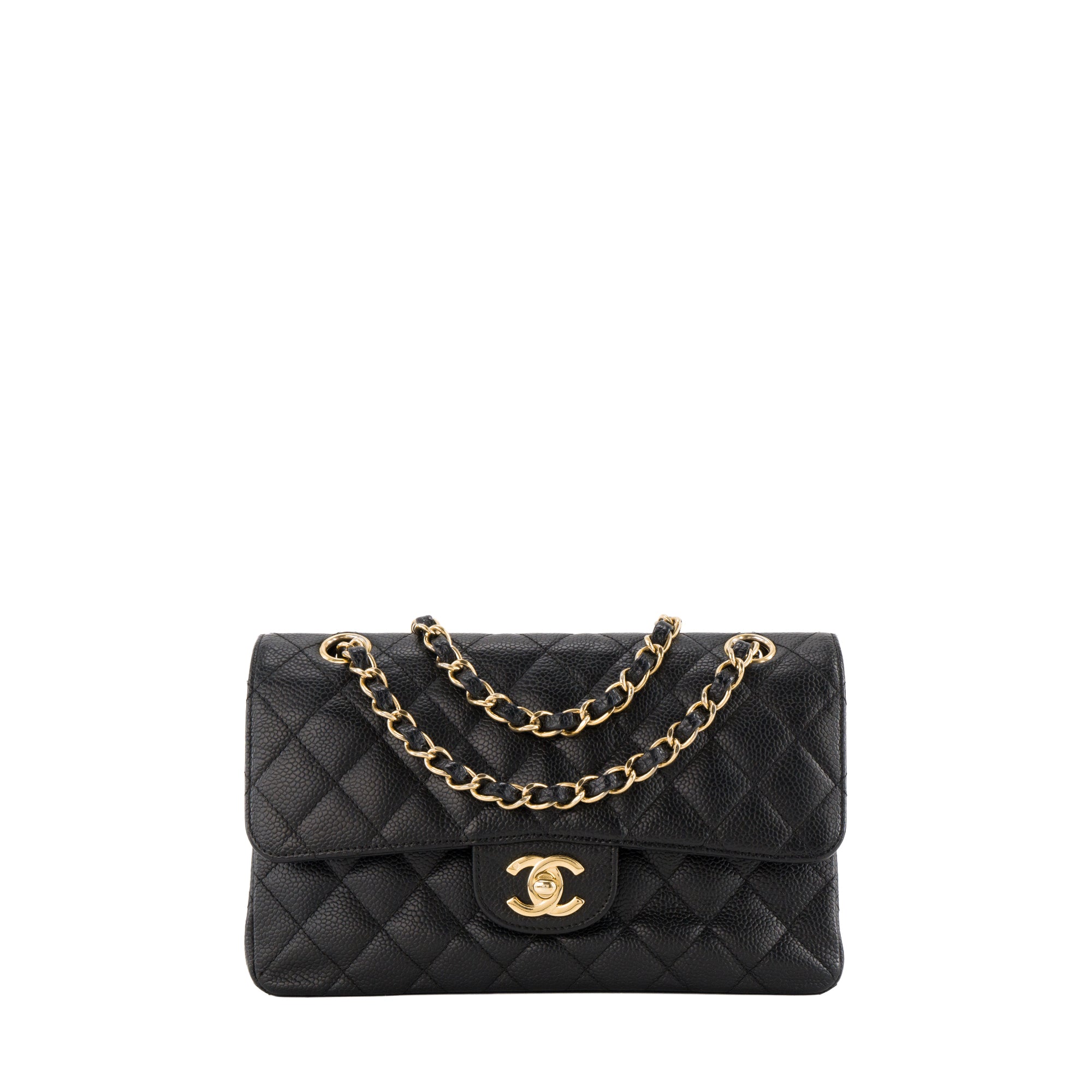 CHANEL - Sac à épaule Classique/Timeless 11.13 small Chanel en cuir caviar noir