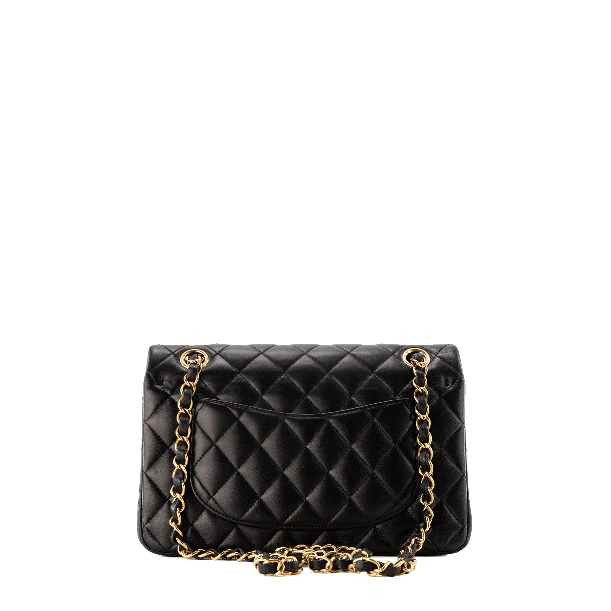 CHANEL - Sac à épaule Classique/Timeless 11.13 small Chanel en cuir lisse noir