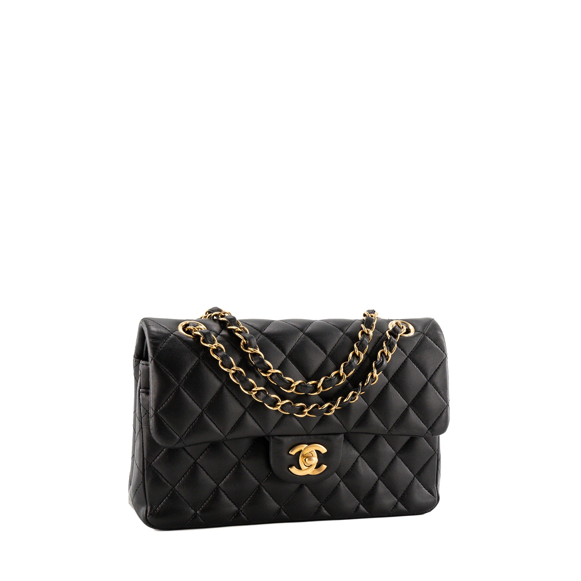 CHANEL - Sac à épaule Classique/Timeless 11.13 small Chanel en cuir lisse noir