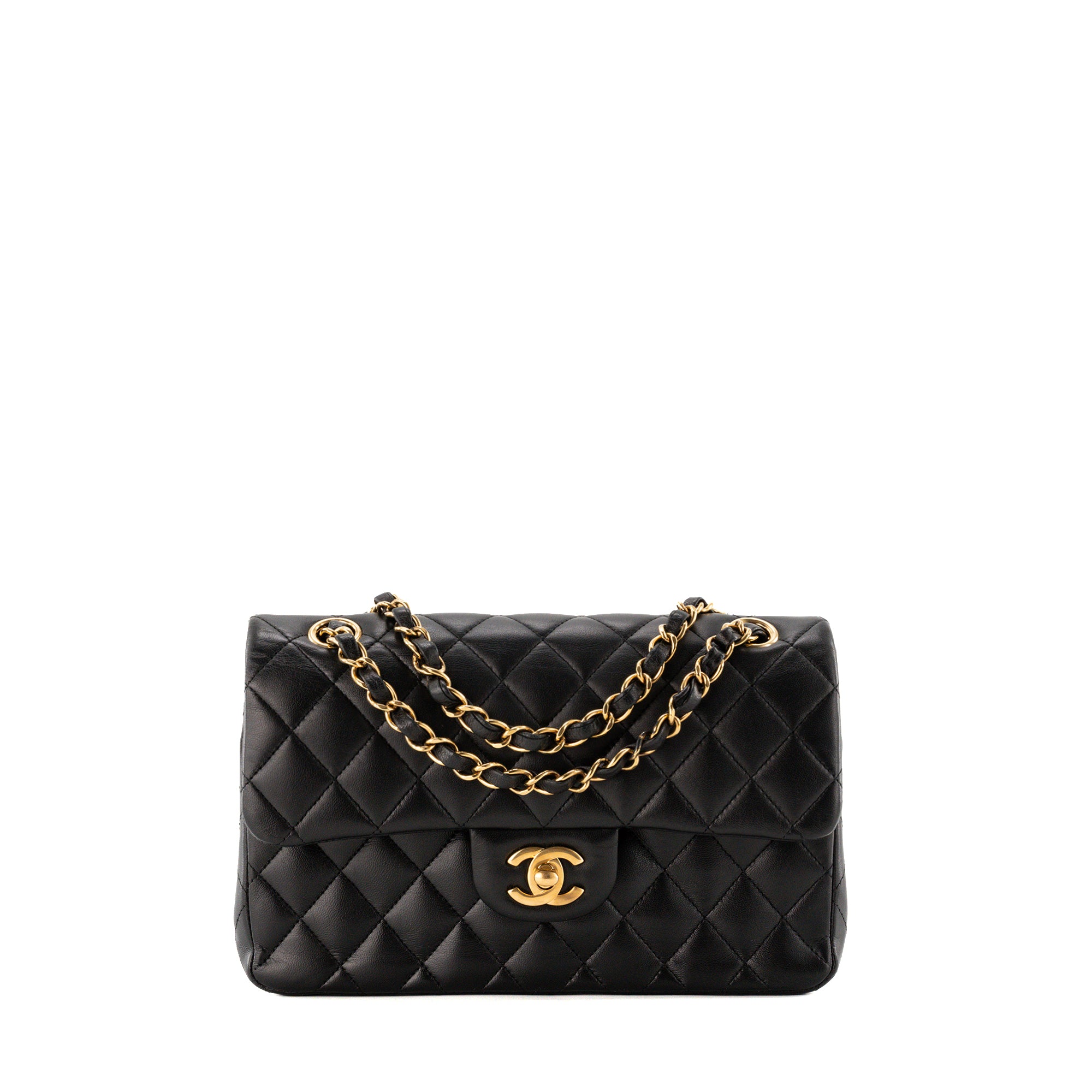 CHANEL - Sac à épaule Classique/Timeless 11.13 small Chanel en cuir lisse noir