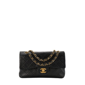 CHANEL - Sac à épaule Classique/Timeless 11.13 Small Chanel en cuir lisse noir vintage
