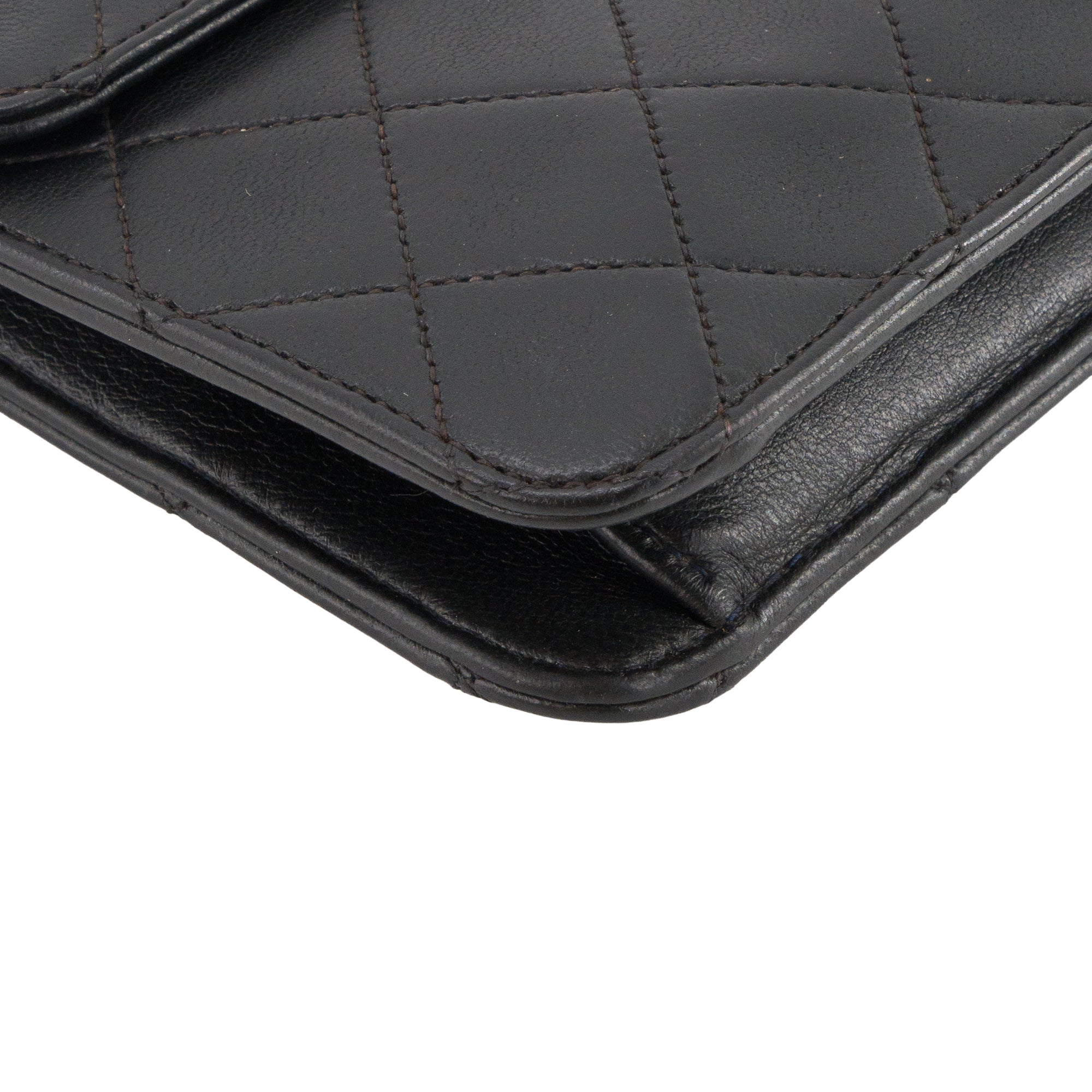 CHANEL - Sac à épaule Classique/Timeless Chanel en cuir lisse noir vintage