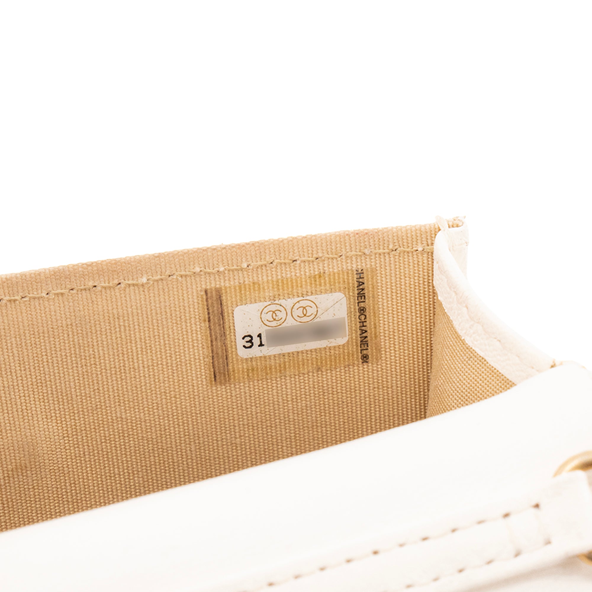 CHANEL - Sac à épaule Wallet On Chain Mini Chanel en cuir lisse blanc