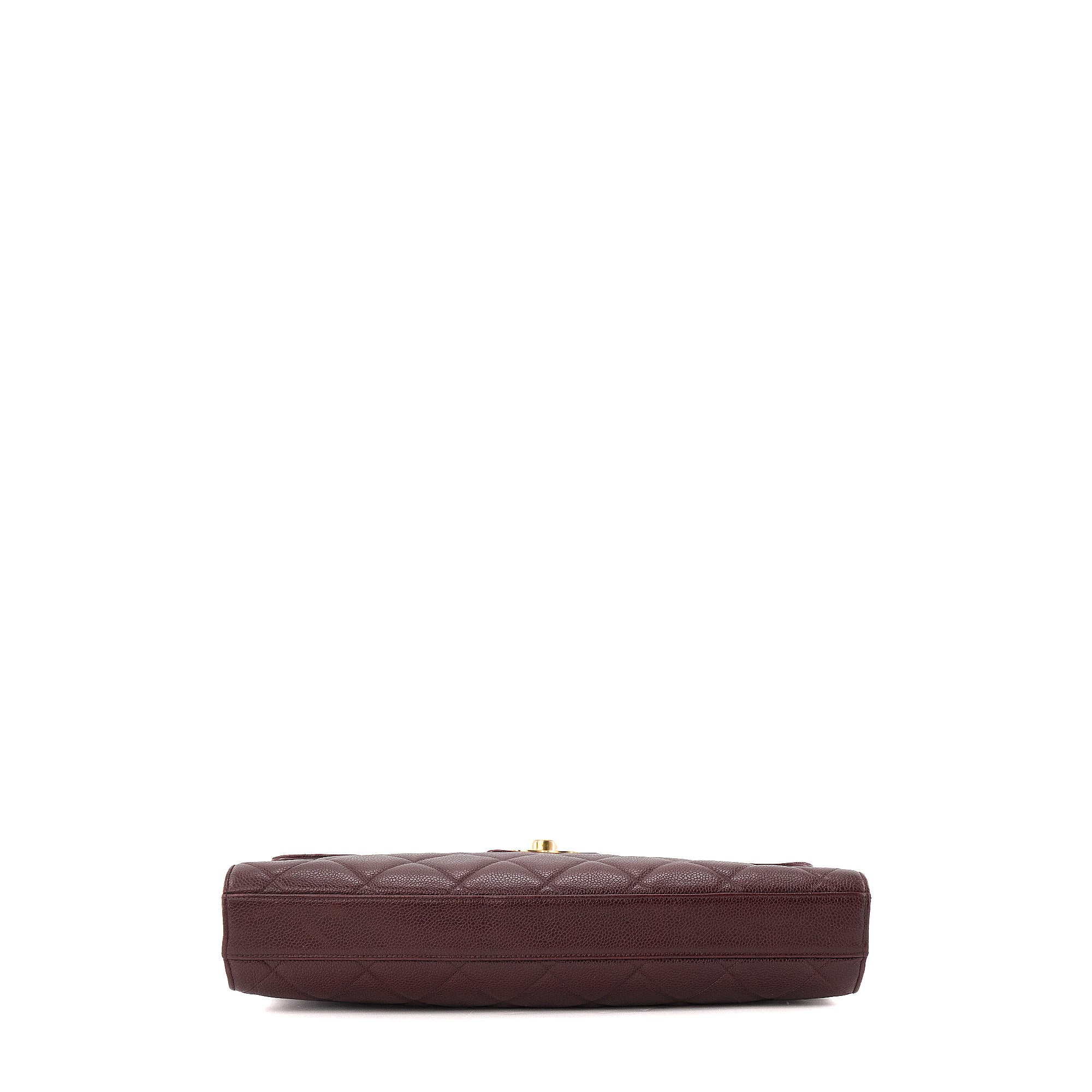 CHANEL - Sac à main Cartable Chanel en cuir caviar bordeaux vintage