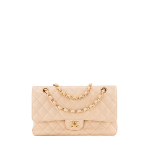 CHANEL - Sac à main Classique/Timeless 11.12 Chanel en cuir caviar beige