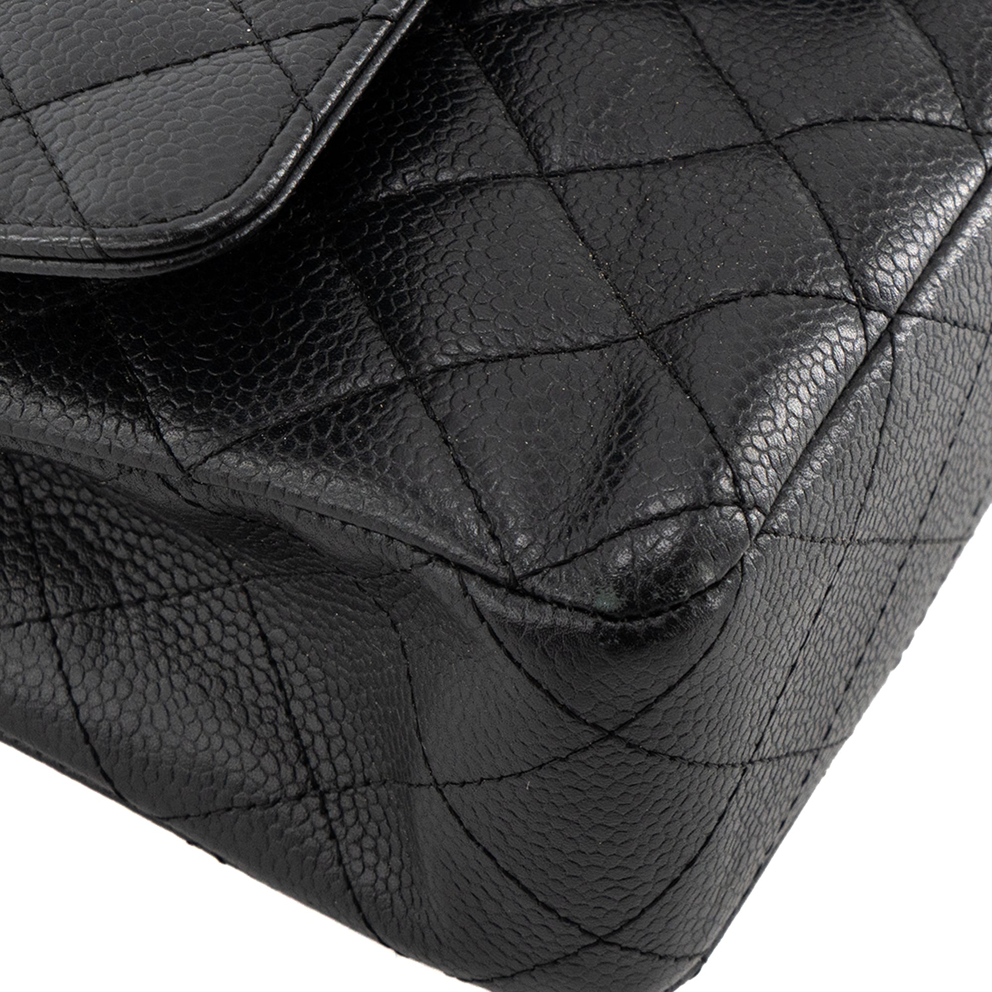 CHANEL - Sac à main Classique/Timeless 11.12 Chanel en cuir caviar noir