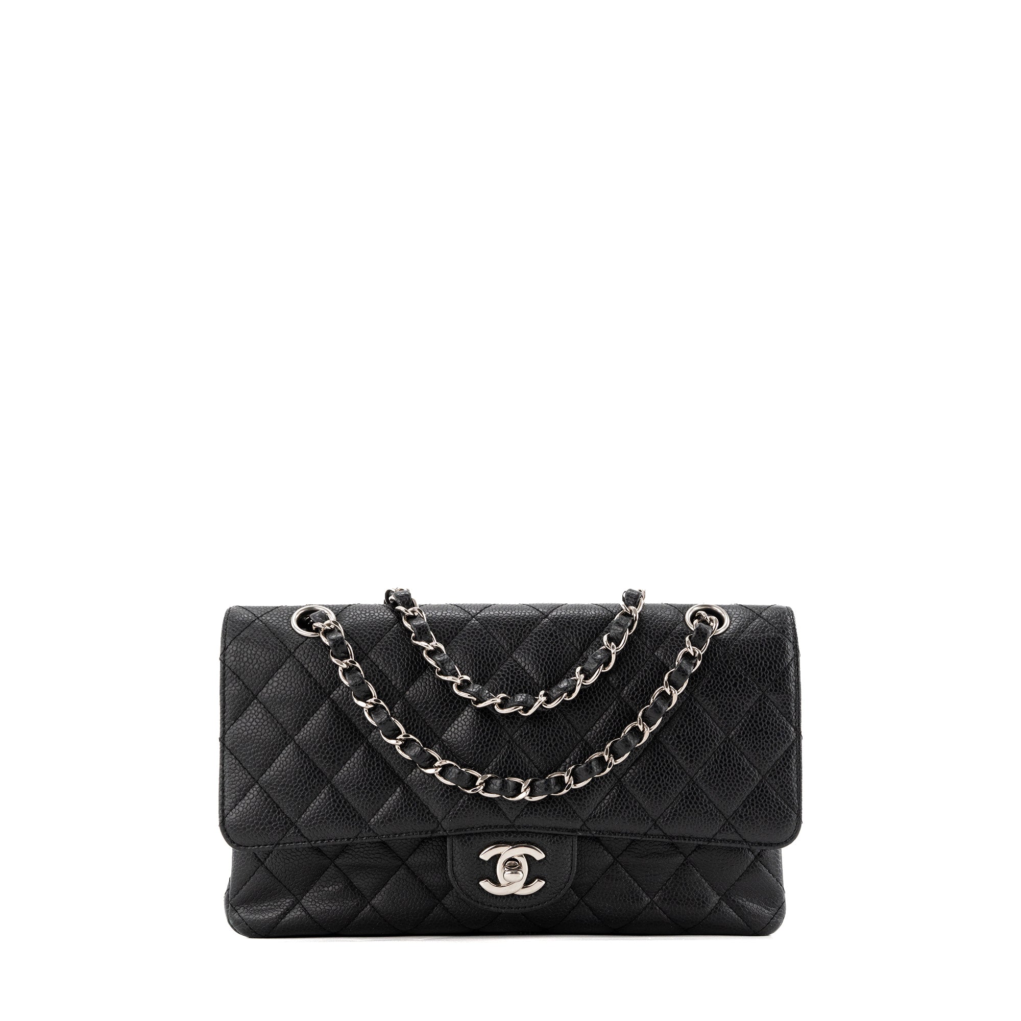CHANEL - Sac à main Classique/Timeless 11.12 Chanel en cuir caviar noir