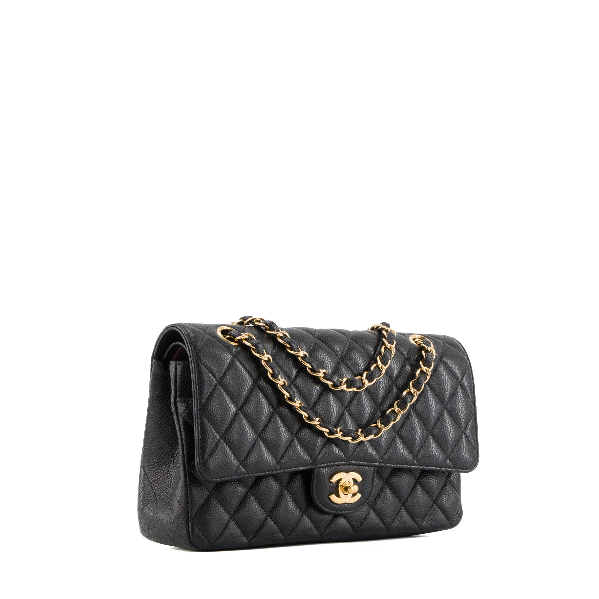 CHANEL - Sac à main Classique/Timeless 11.12 Chanel en cuir caviar noir