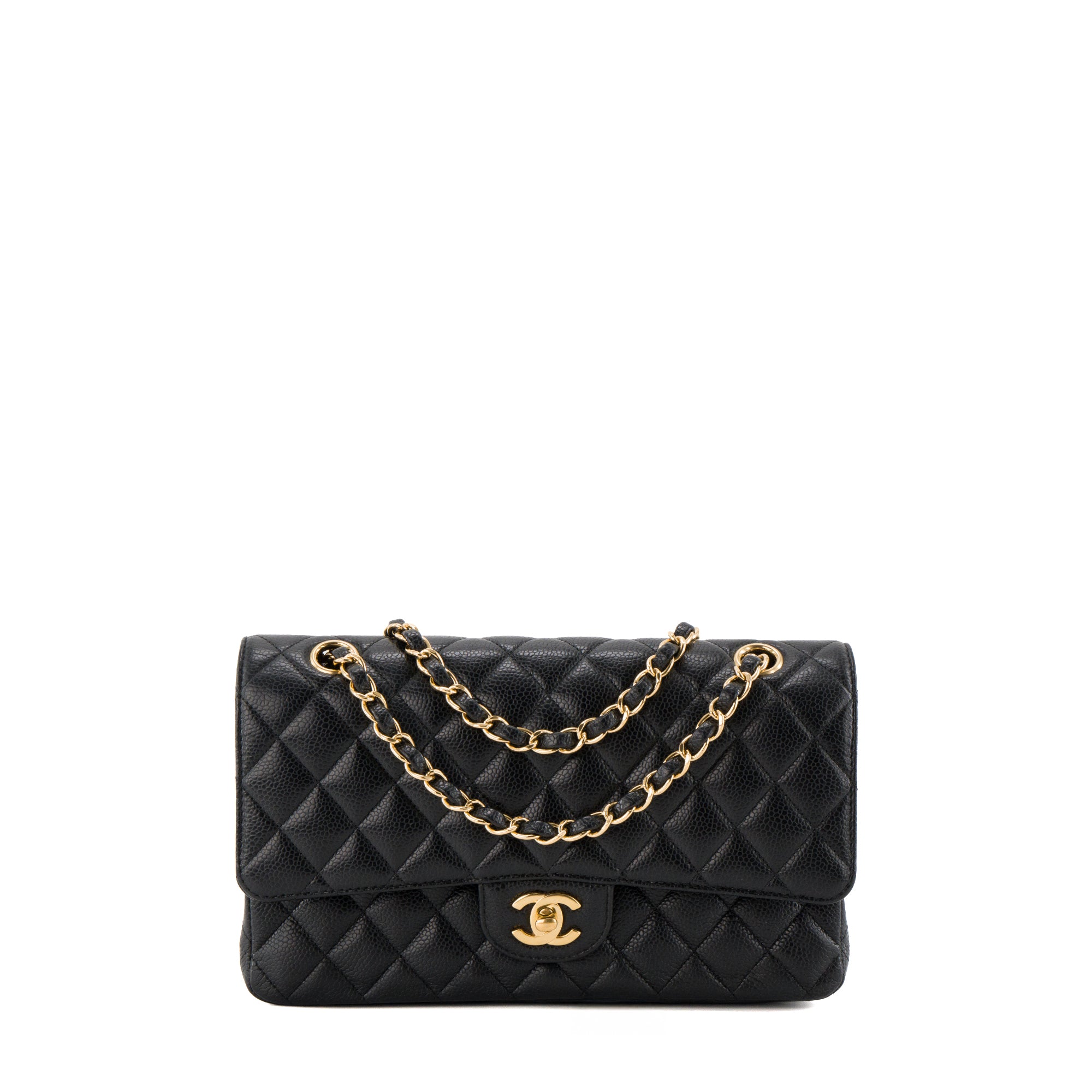CHANEL - Sac à main Classique/Timeless 11.12 Chanel en cuir caviar noir