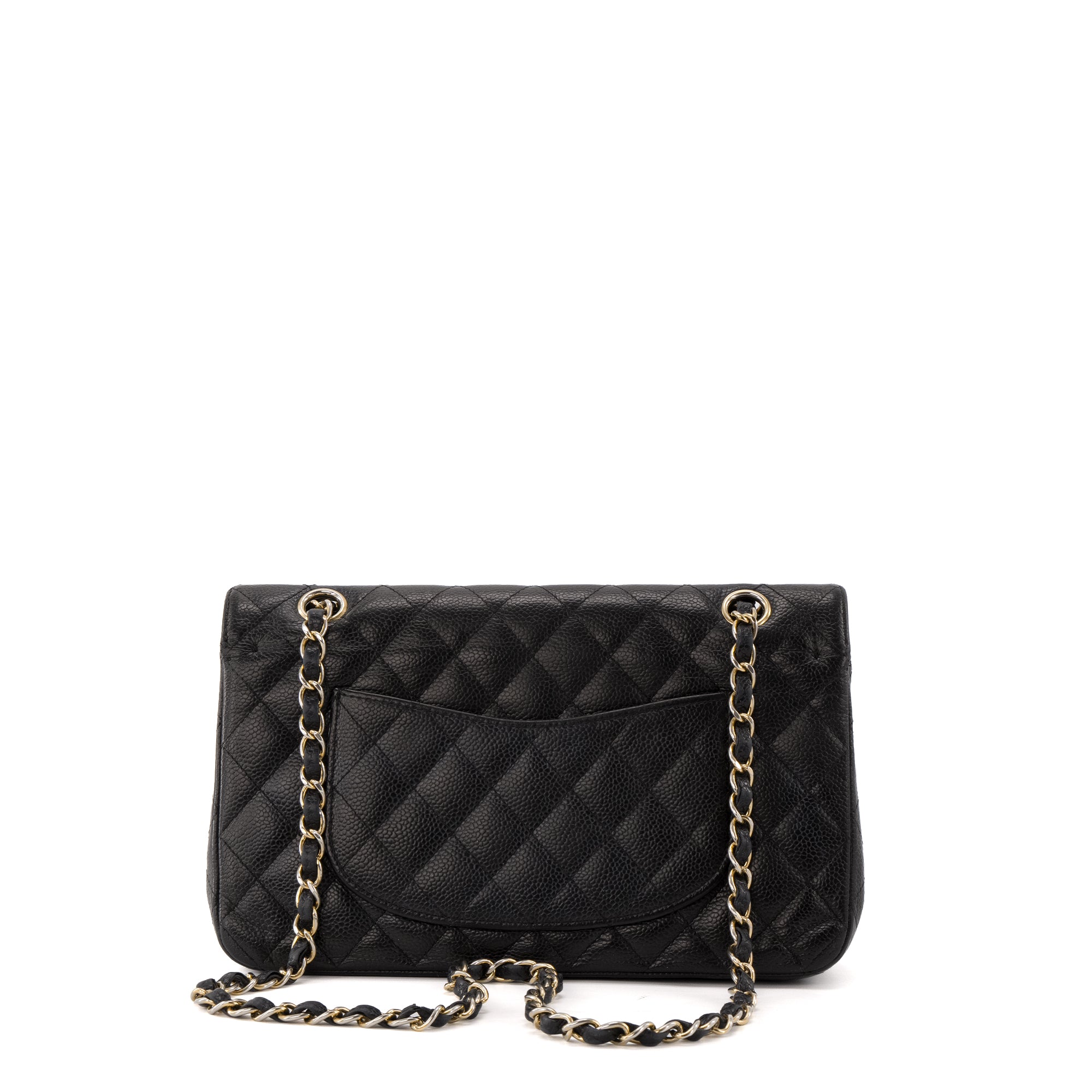 CHANEL - Sac à main Classique/Timeless 11.12 Chanel en cuir caviar noir vintage