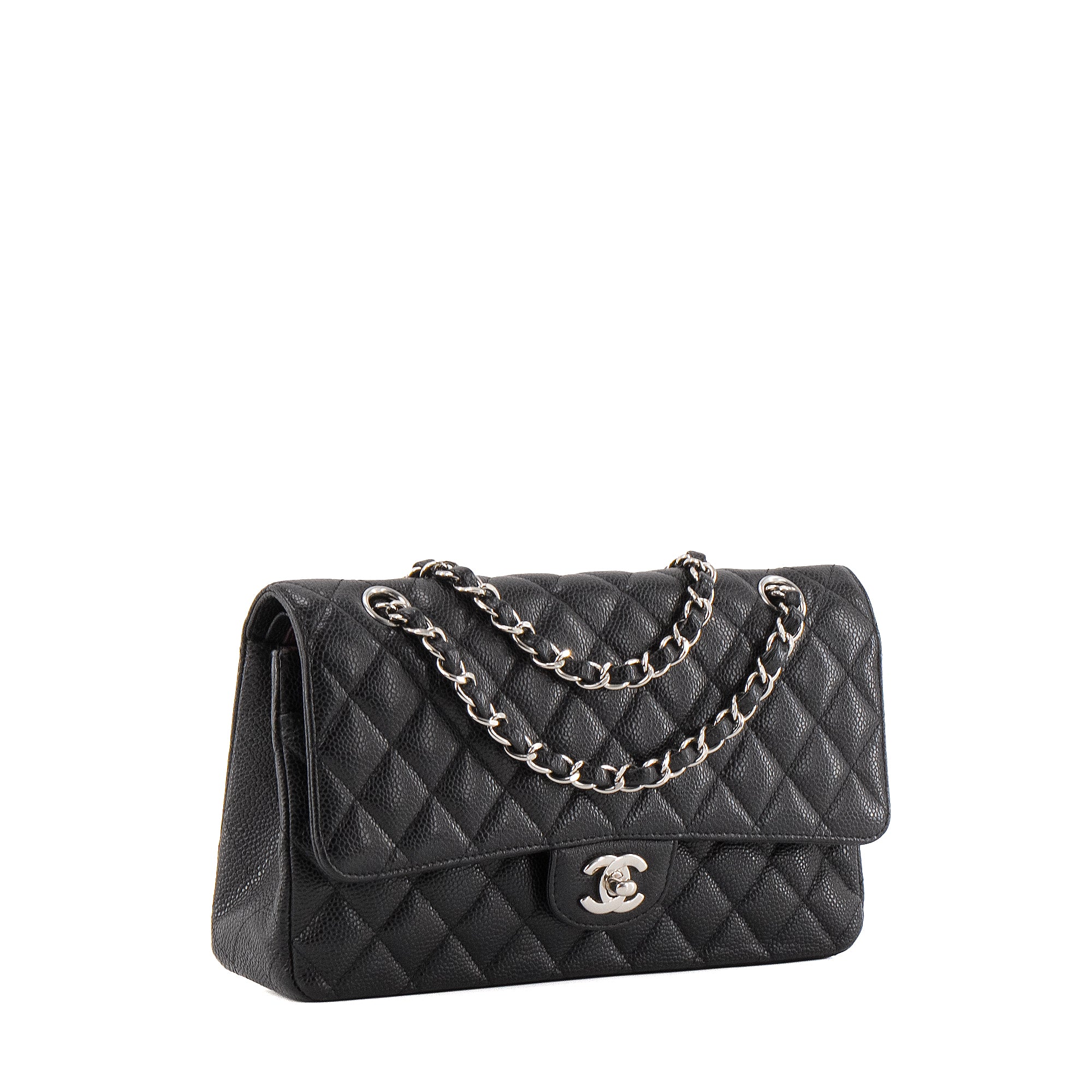 CHANEL - Sac à main Classique/Timeless 11.12 Chanel en cuir caviar noir