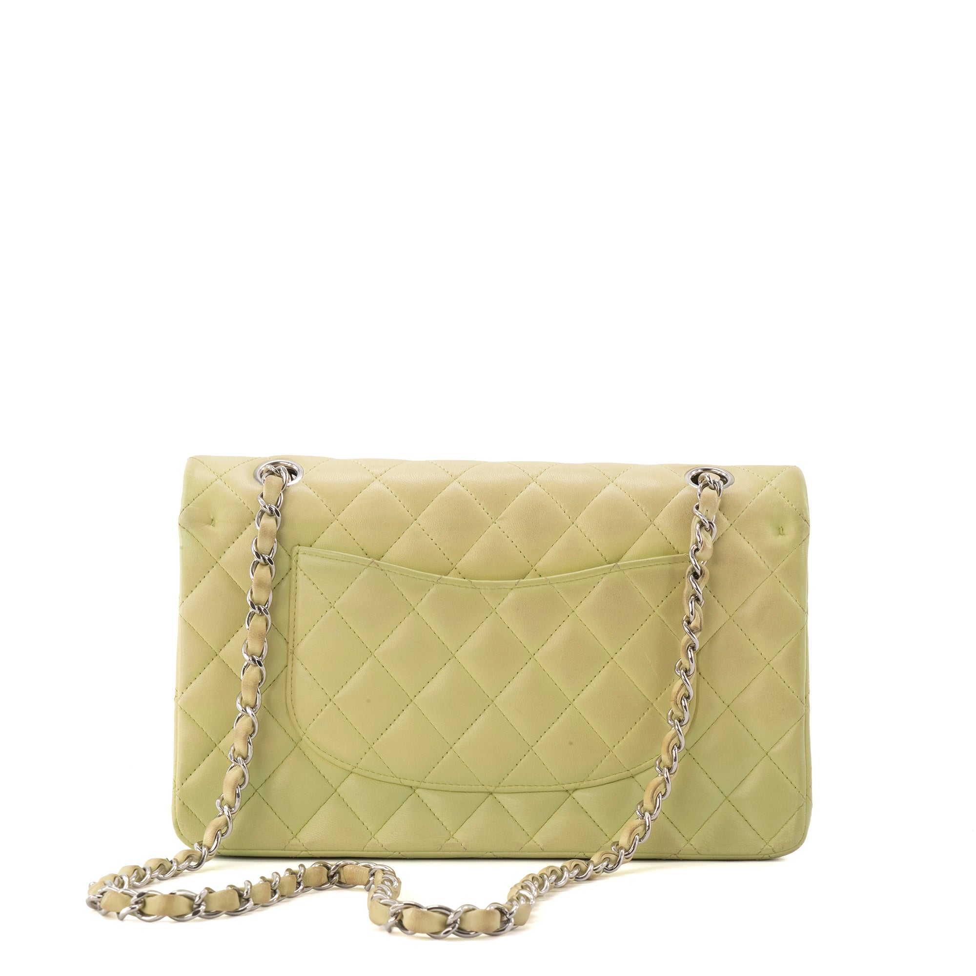 CHANEL - Sac à main Classique/Timeless 11.12 Chanel en cuir d'agneau vert