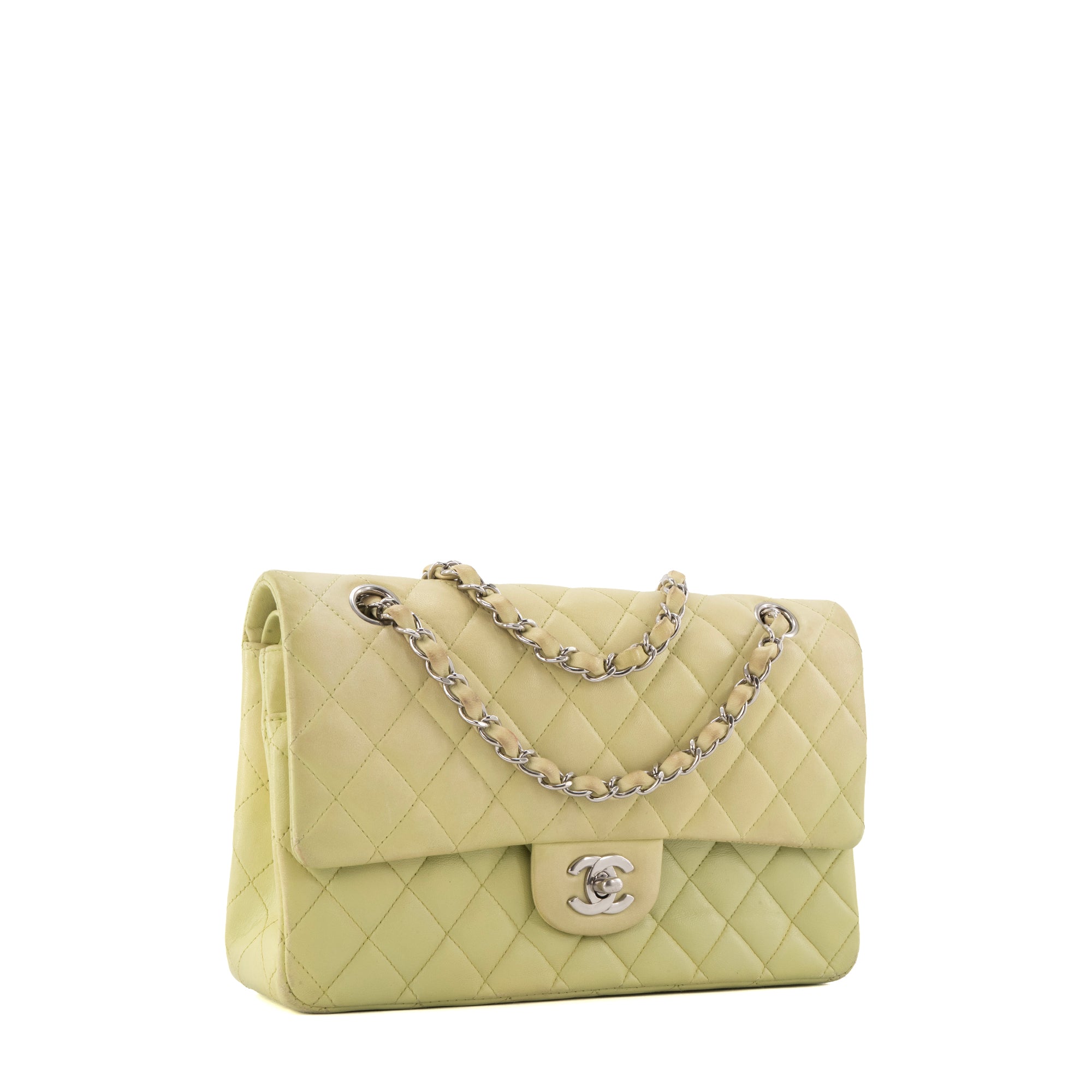 CHANEL - Sac à main Classique/Timeless 11.12 Chanel en cuir d'agneau vert