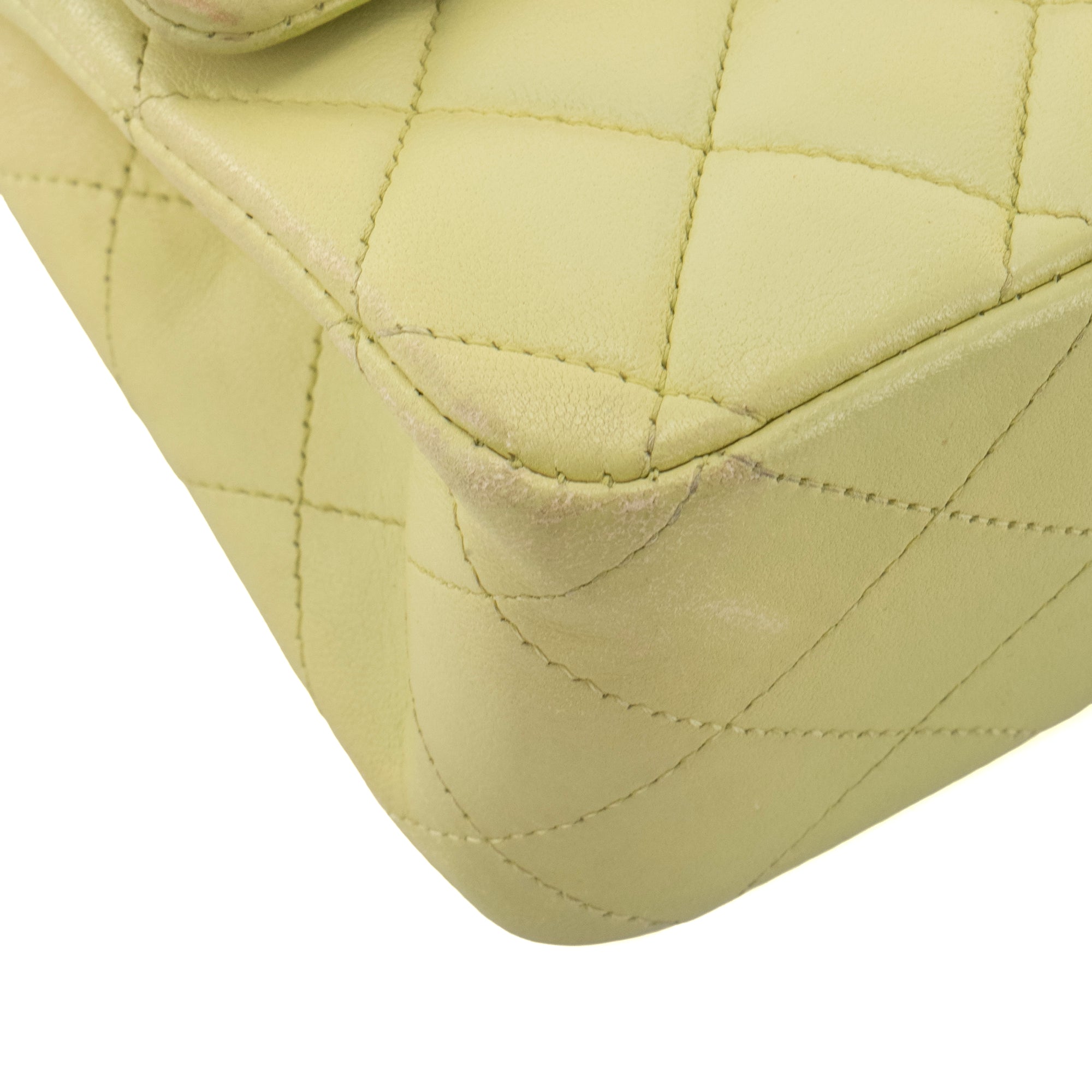 CHANEL - Sac à main Classique/Timeless 11.12 Chanel en cuir d'agneau vert