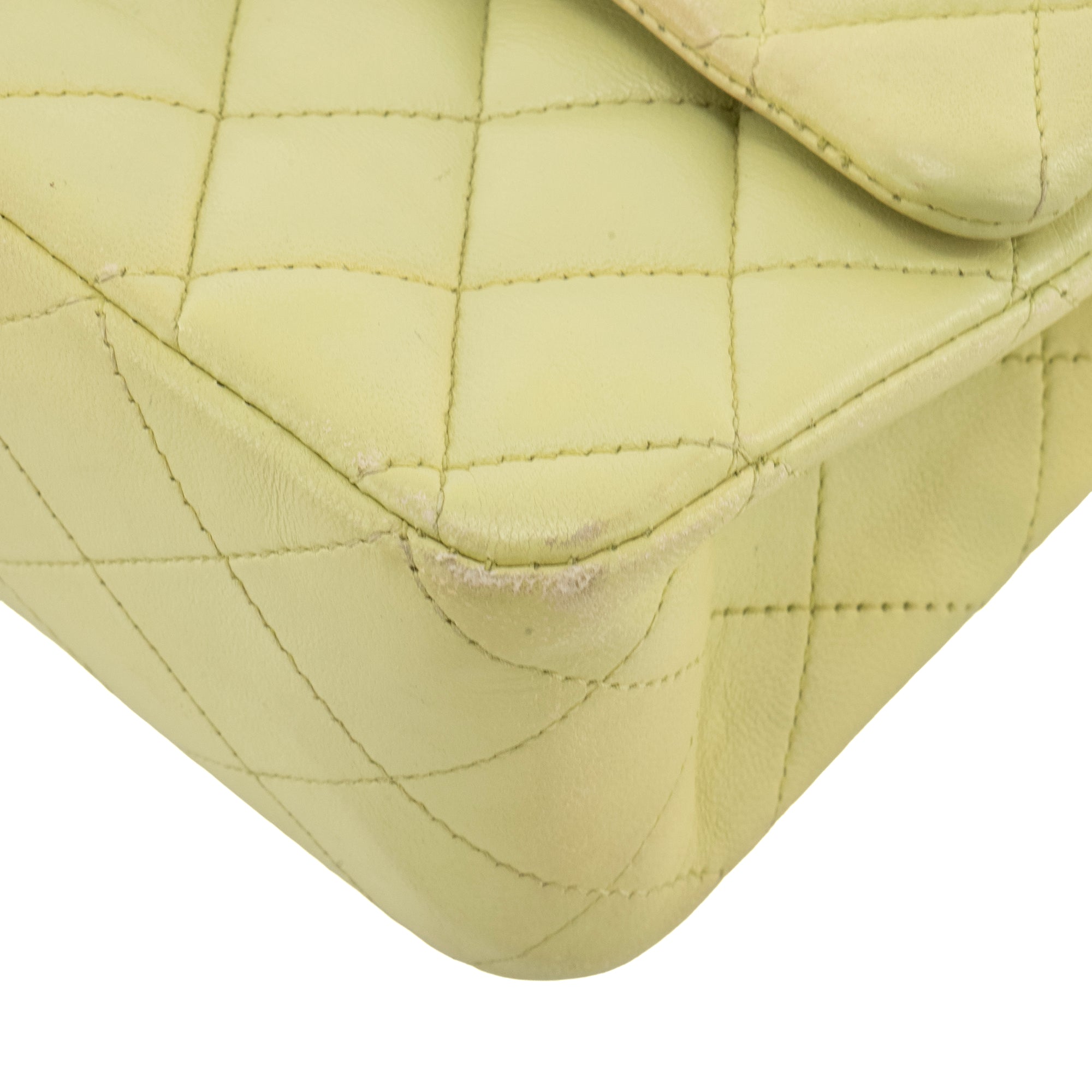 CHANEL - Sac à main Classique/Timeless 11.12 Chanel en cuir d'agneau vert