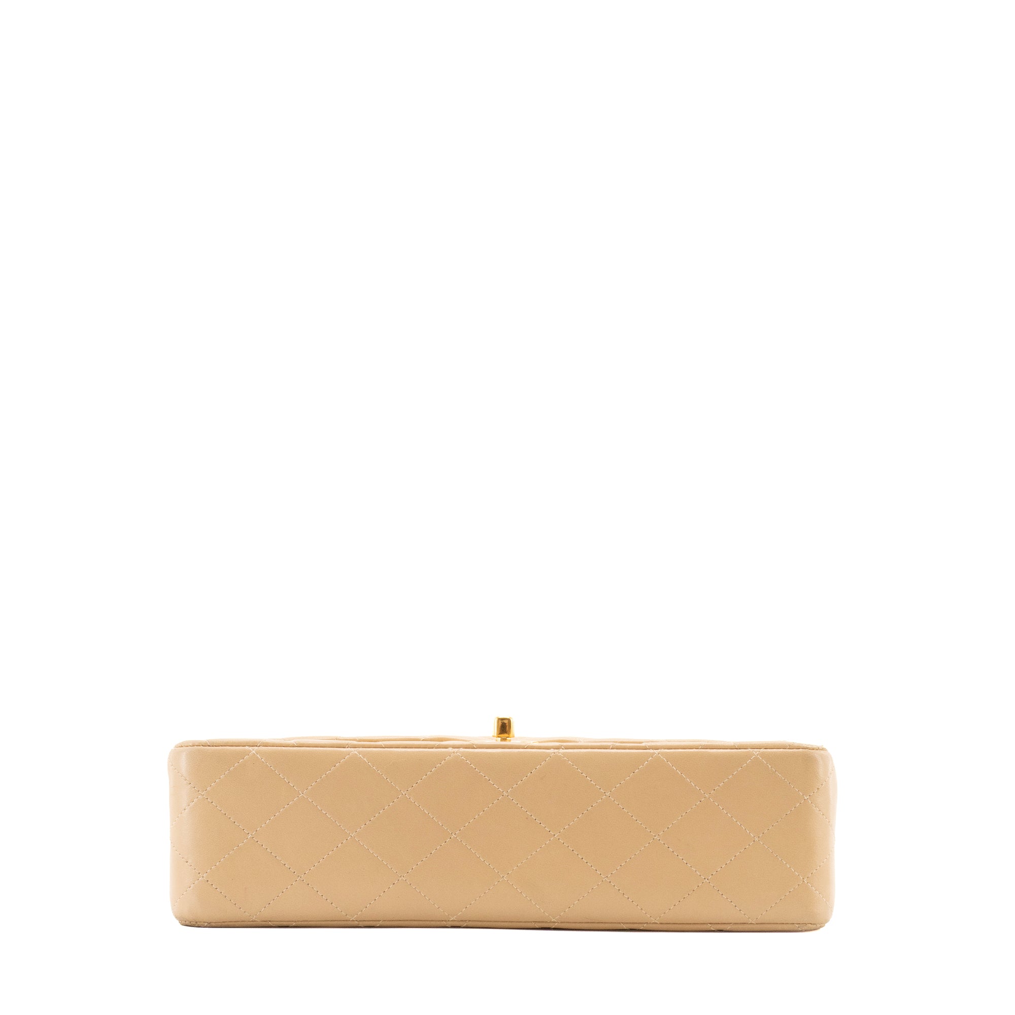 CHANEL - Sac à main Classique/Timeless 11.12 Chanel en cuir lisse beige vintage