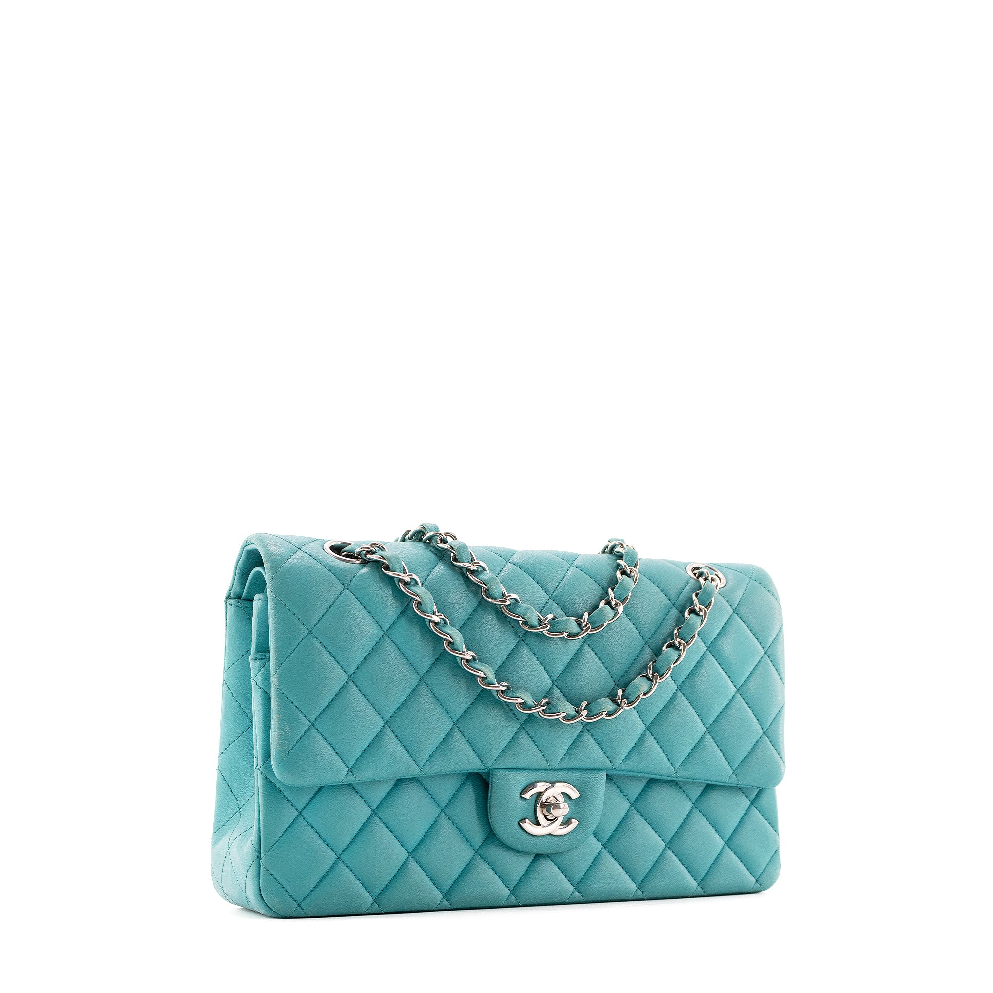 CHANEL - Sac à main Classique/Timeless 11.12 Chanel en cuir lisse bleu